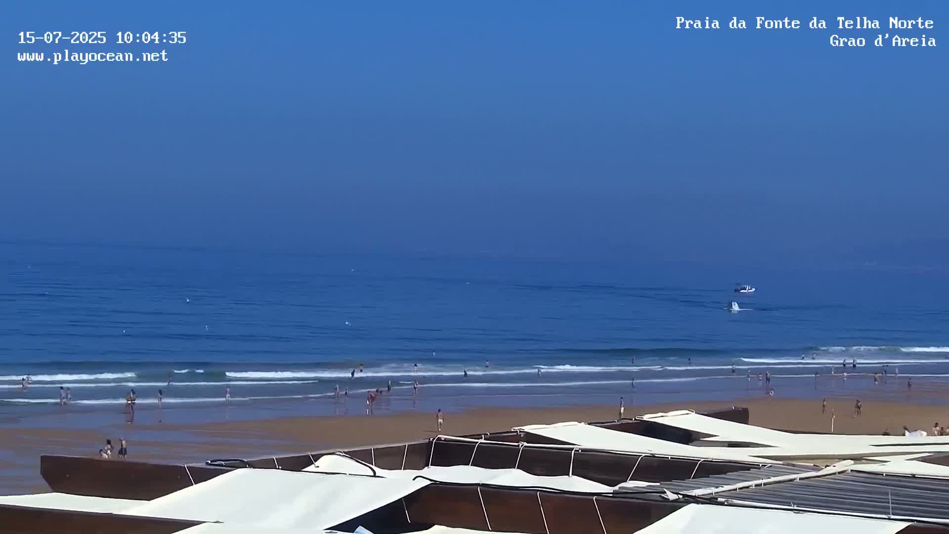Praia da Fonte da Telha Beach, Costa de Caparica Live Cam - Almada, Setubal, Lisbon, Portugal