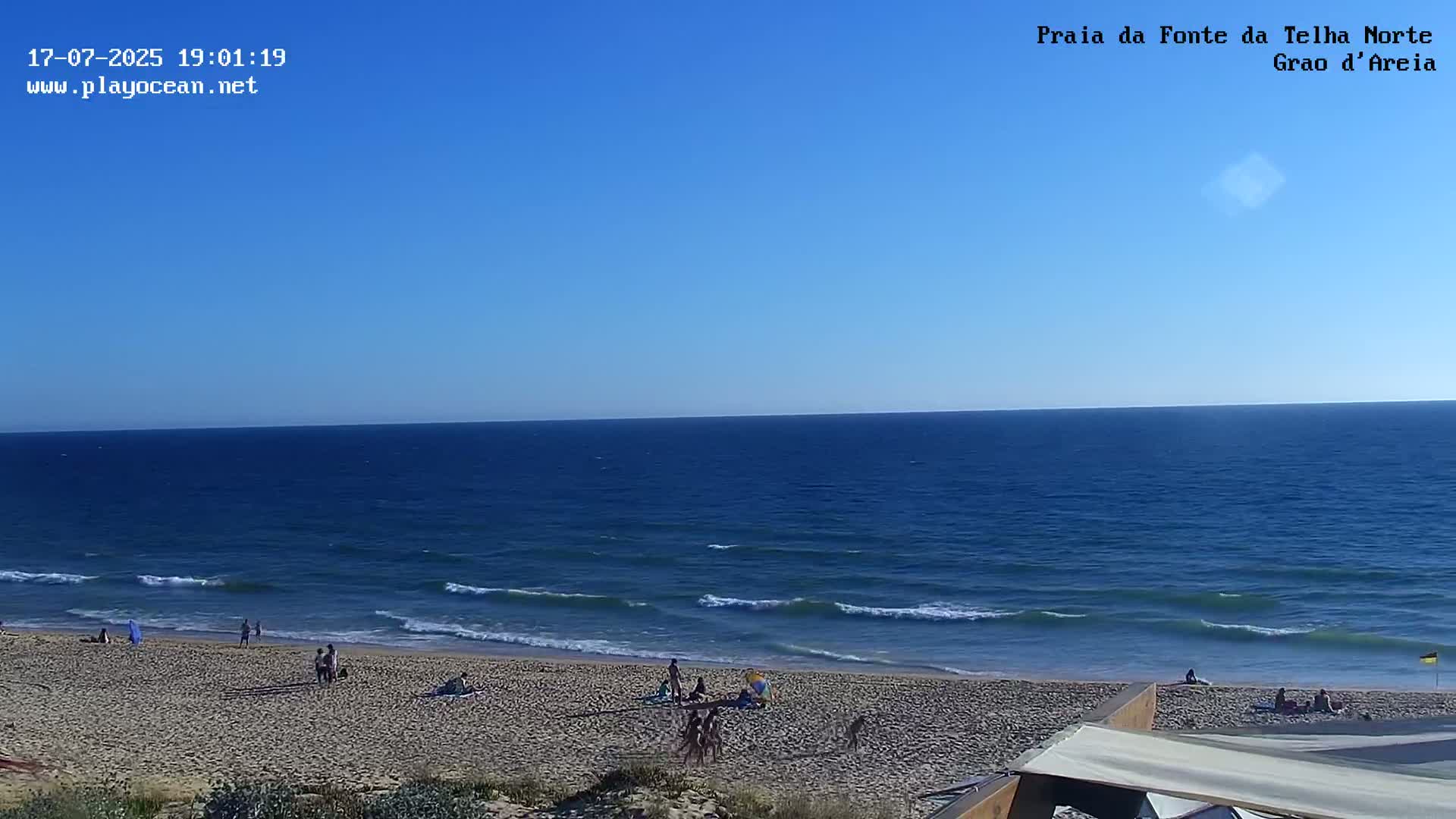 Praia da Fonte da Telha Beach, Costa de Caparica Live Cam - Almada, Setubal, Lisbon, Portugal