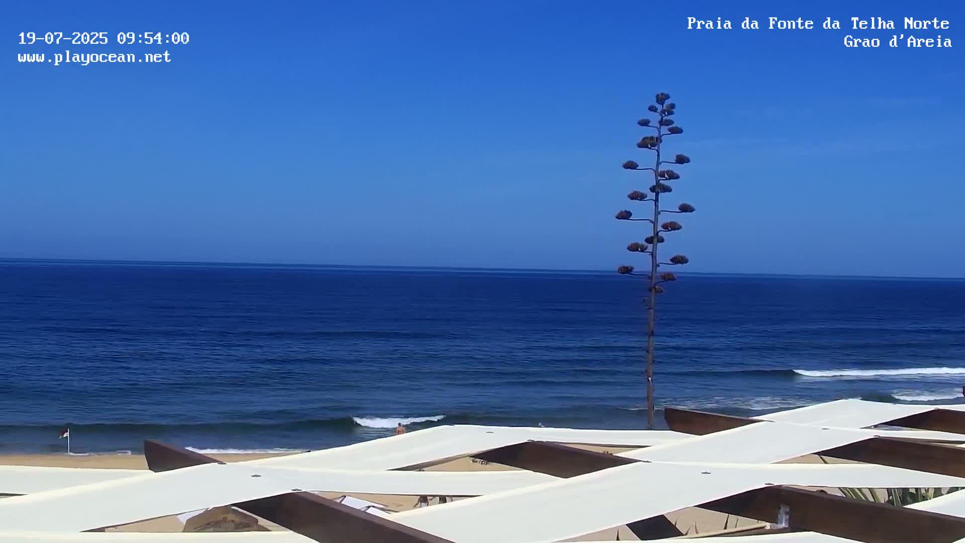 Praia da Fonte da Telha Beach, Costa de Caparica Live Cam - Almada, Setubal, Lisbon, Portugal