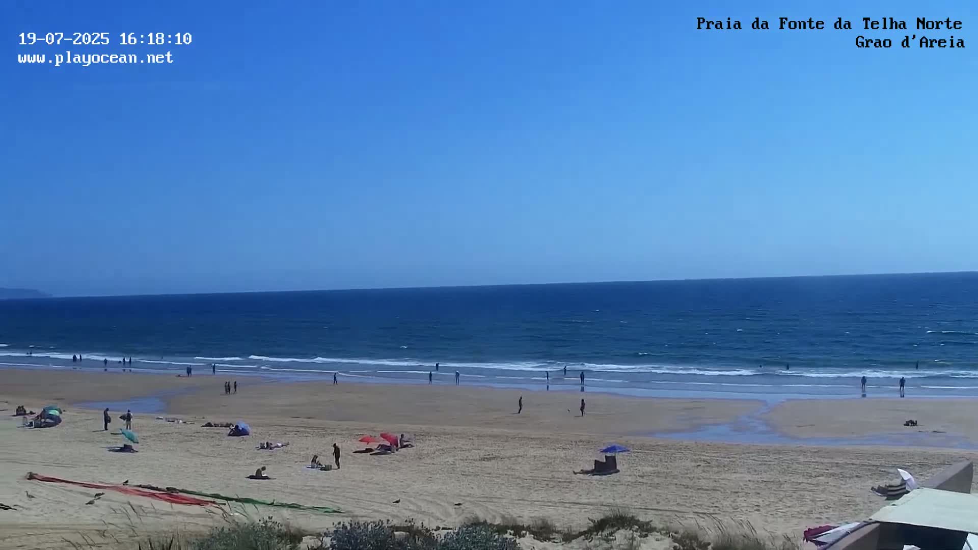 Praia da Fonte da Telha Beach, Costa de Caparica Live Cam - Almada, Setubal, Lisbon, Portugal