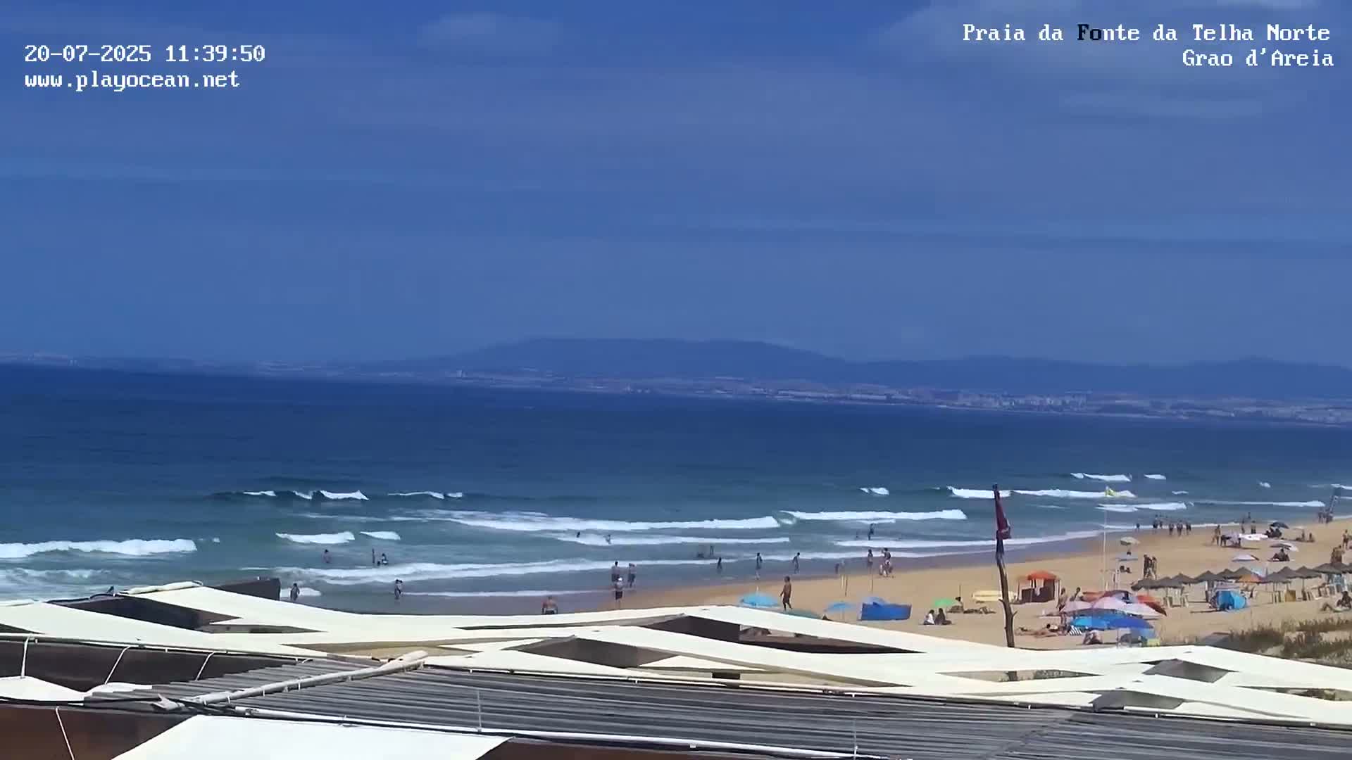 Praia da Fonte da Telha Beach, Costa de Caparica Live Cam - Almada, Setubal, Lisbon, Portugal