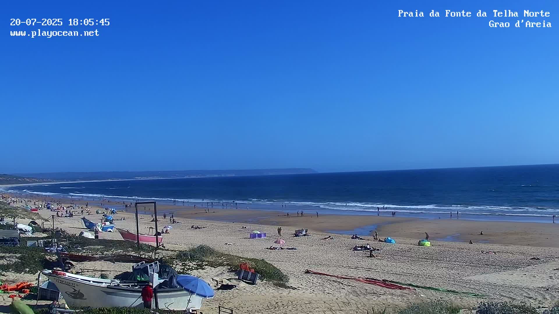 Praia da Fonte da Telha Beach, Costa de Caparica Live Cam - Almada, Setubal, Lisbon, Portugal