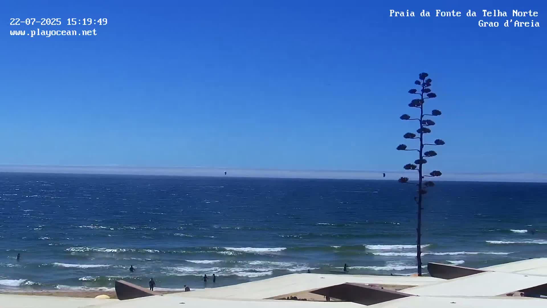 Praia da Fonte da Telha Beach, Costa de Caparica Live Cam - Almada, Setubal, Lisbon, Portugal