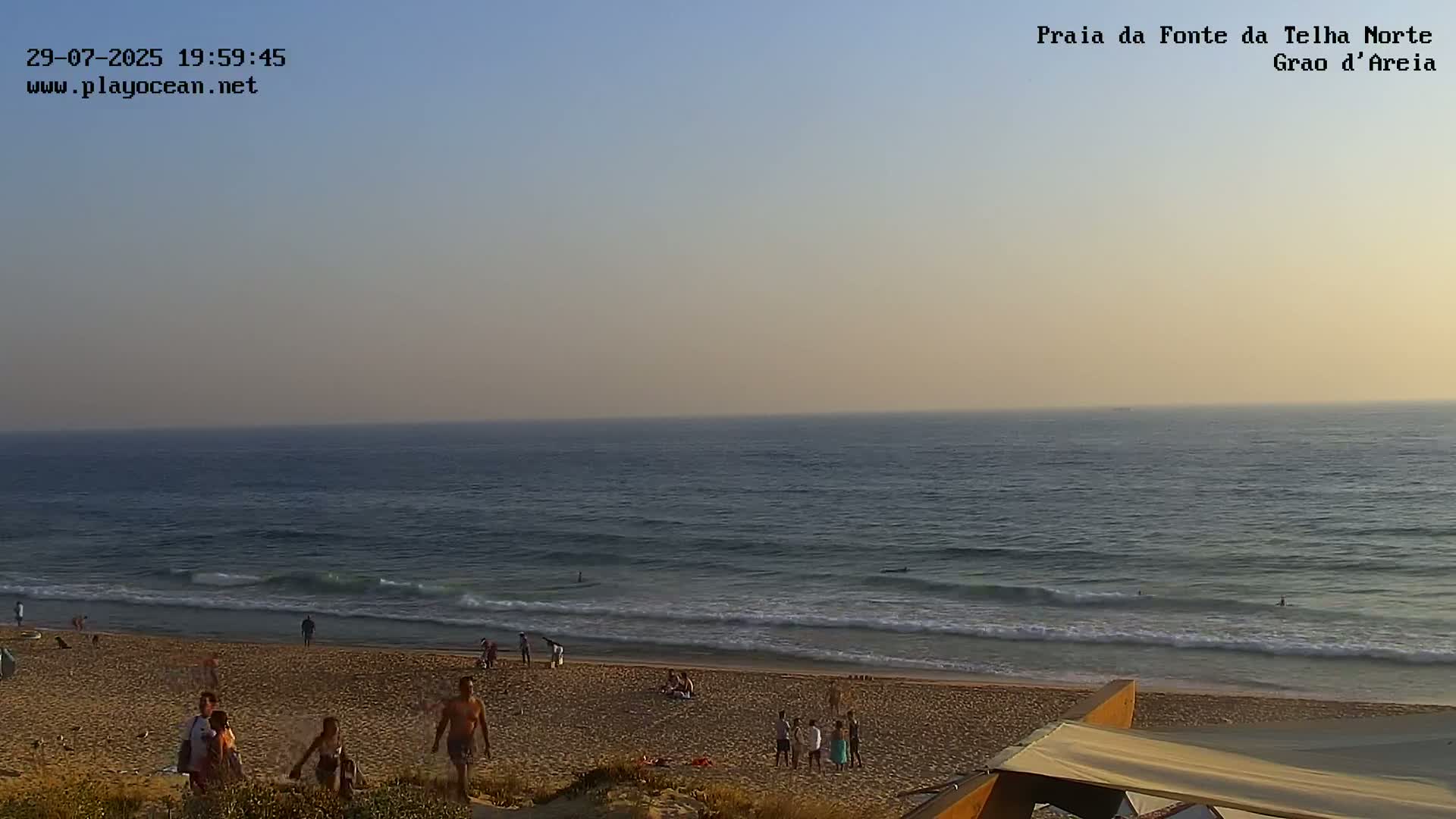 Praia da Fonte da Telha Beach, Costa de Caparica Live Cam - Almada, Setubal, Lisbon, Portugal