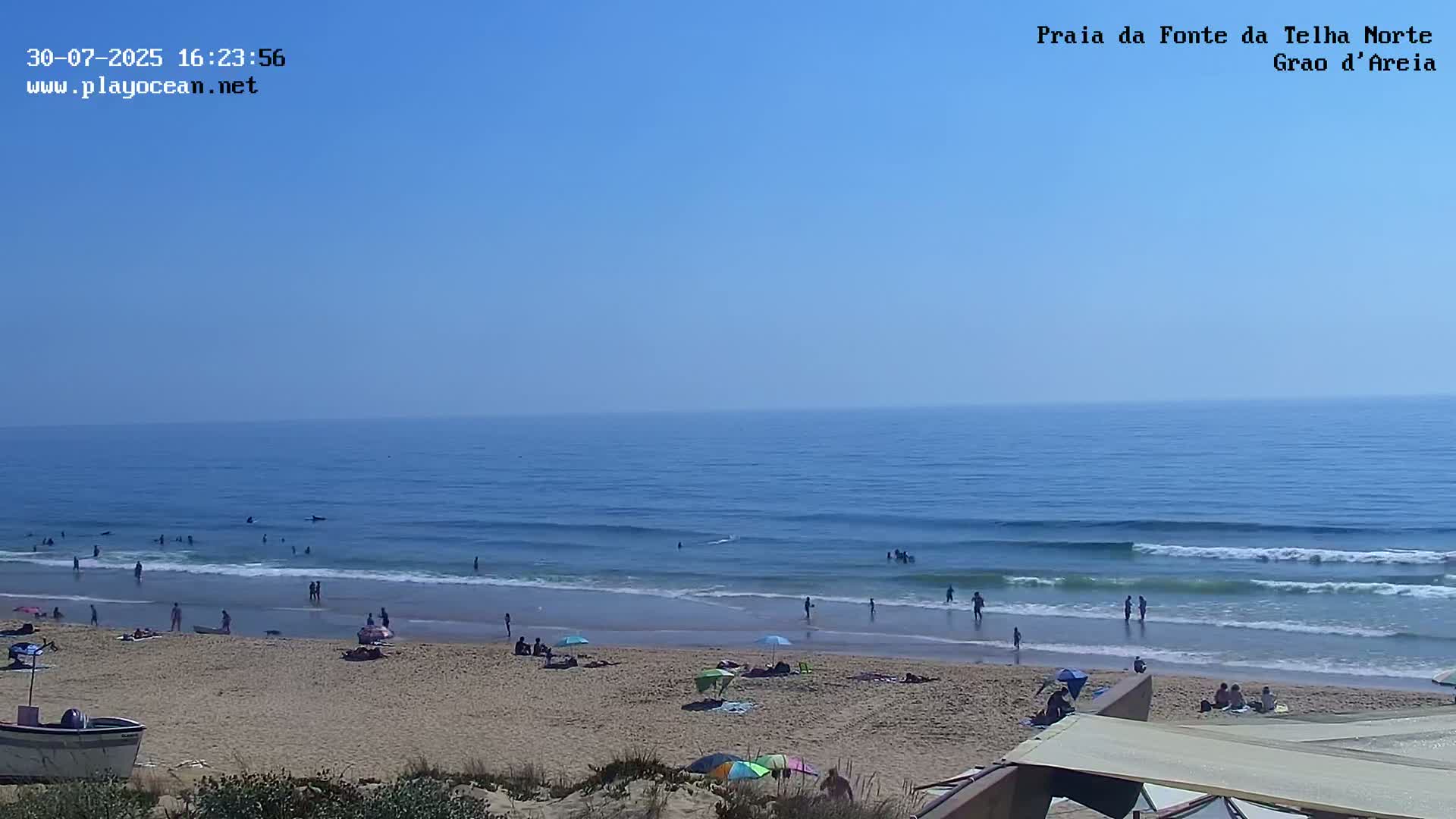 Praia da Fonte da Telha Beach, Costa de Caparica Live Cam - Almada, Setubal, Lisbon, Portugal