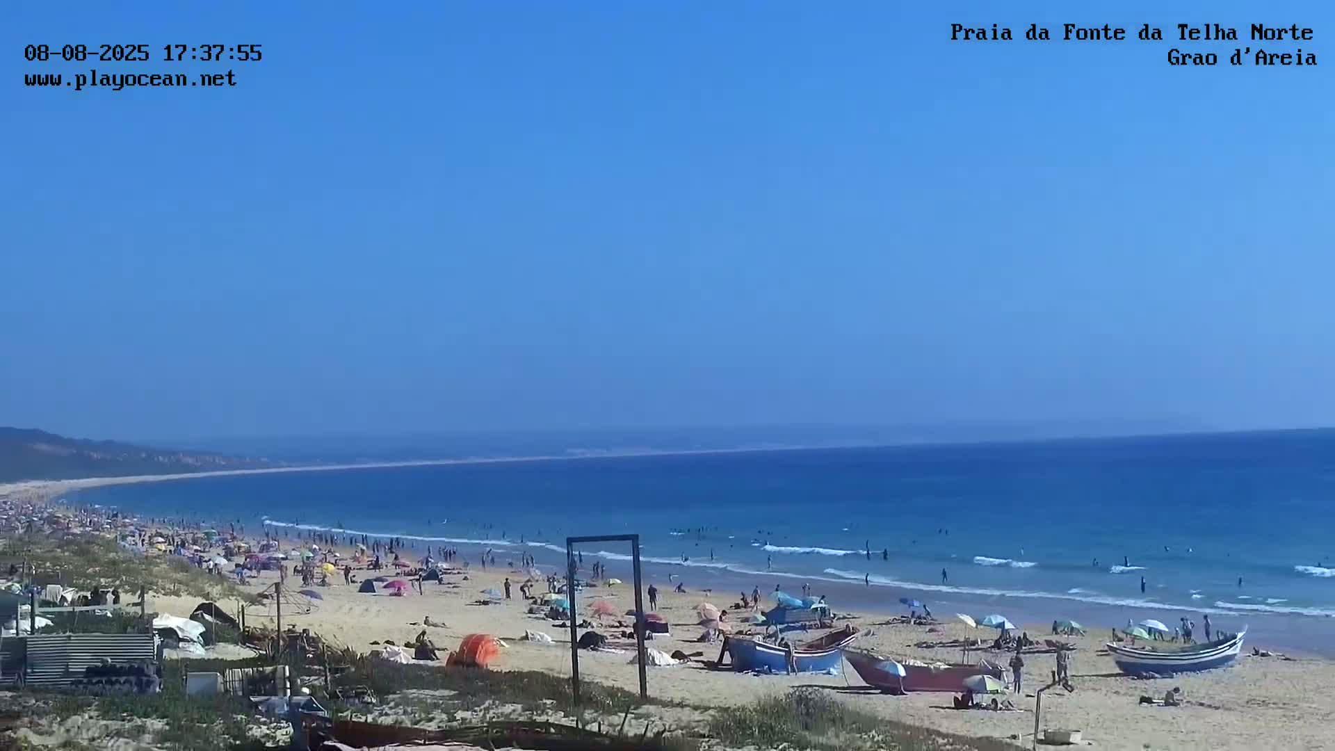 Praia da Fonte da Telha Beach, Costa de Caparica Live Cam - Almada, Setubal, Lisbon, Portugal