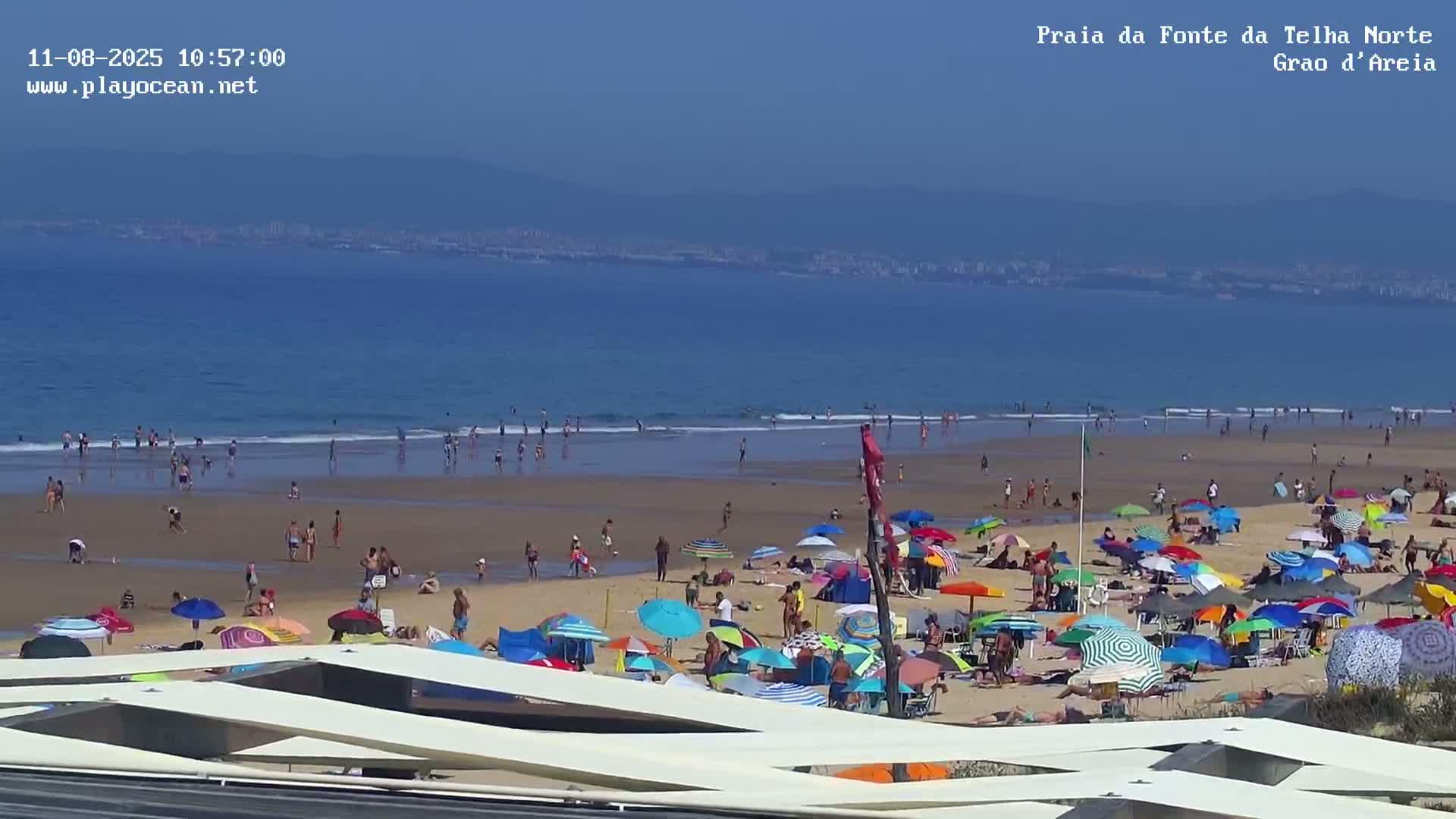 Praia da Fonte da Telha Beach, Costa de Caparica Live Cam - Almada, Setubal, Lisbon, Portugal