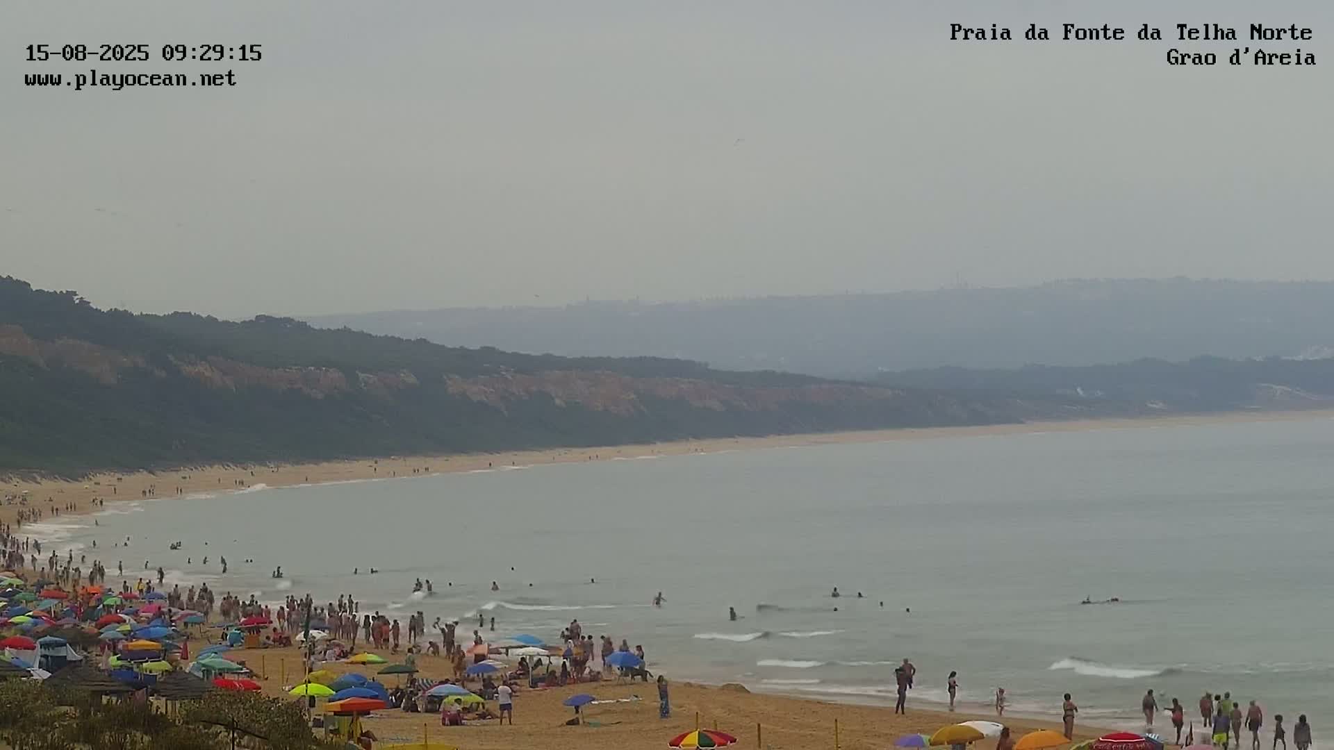 Praia da Fonte da Telha Beach, Costa de Caparica Live Cam - Almada, Setubal, Lisbon, Portugal