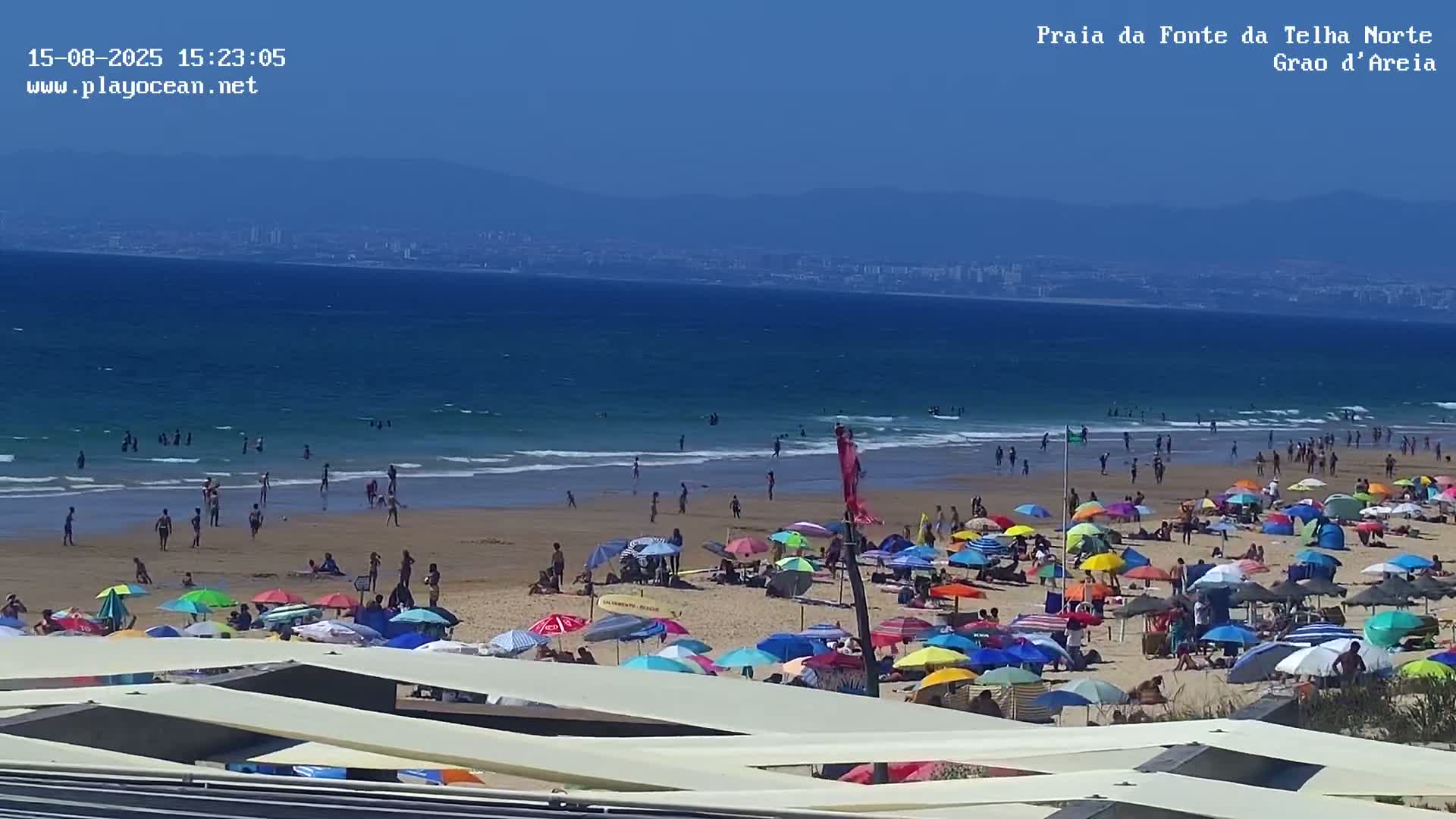 Praia da Fonte da Telha Beach, Costa de Caparica Live Cam - Almada, Setubal, Lisbon, Portugal