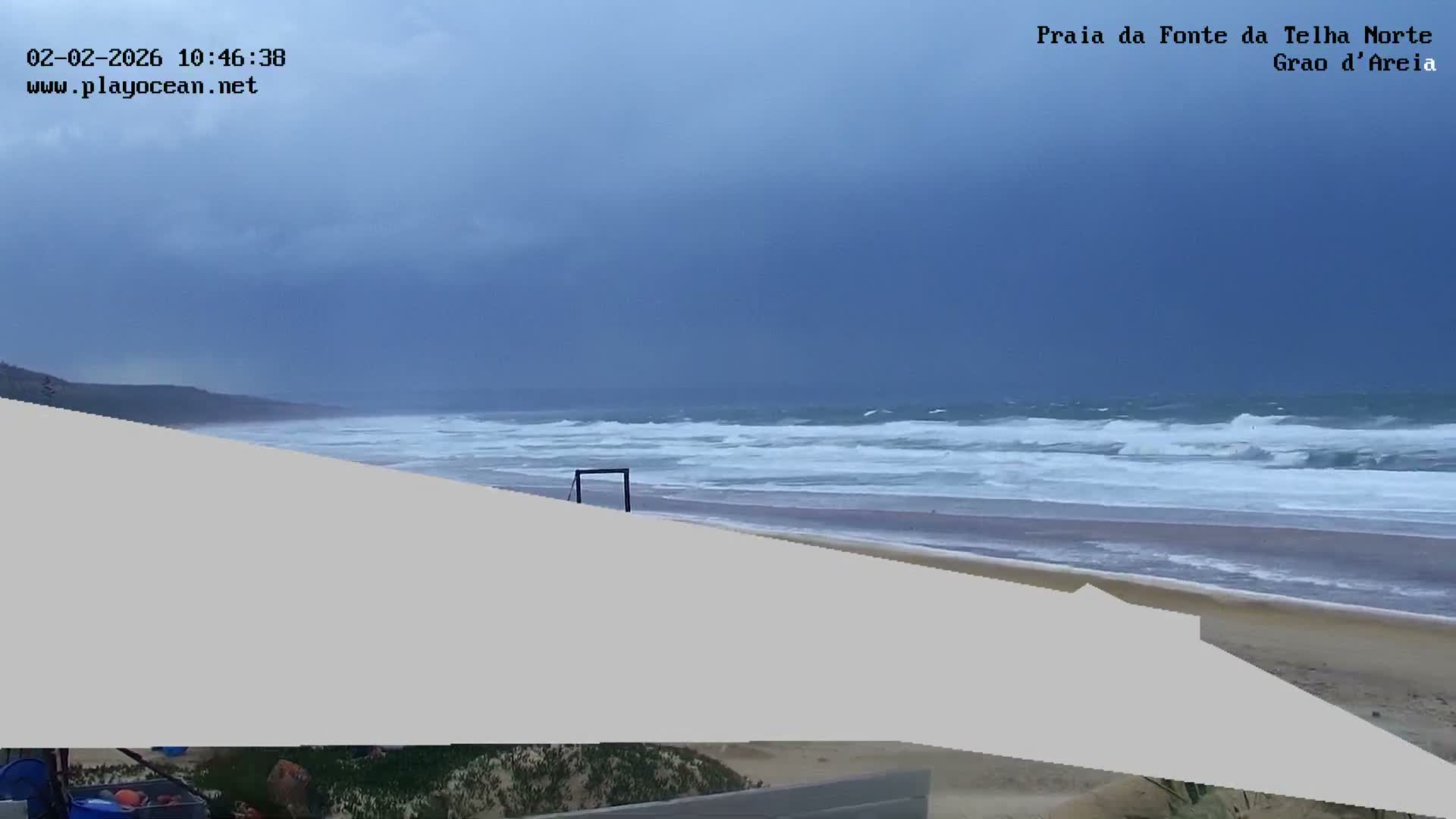 Praia da Fonte da Telha Beach, Costa de Caparica Live Cam - Almada, Setubal, Lisbon, Portugal