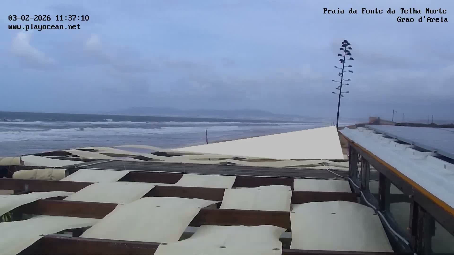 Praia da Fonte da Telha Beach, Costa de Caparica Live Cam - Almada, Setubal, Lisbon, Portugal