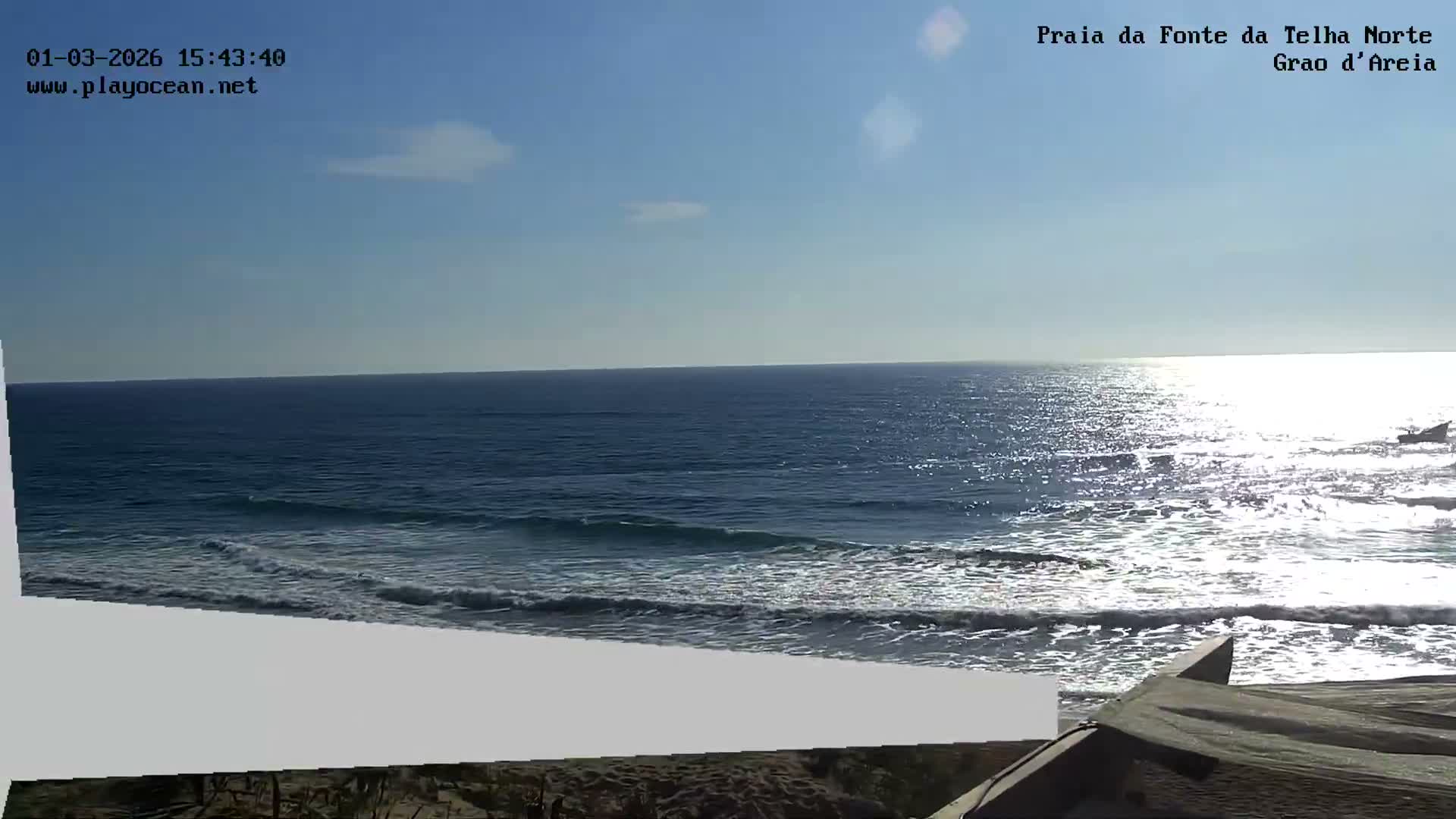 Praia da Fonte da Telha Beach, Costa de Caparica Live Cam - Almada, Setubal, Lisbon, Portugal