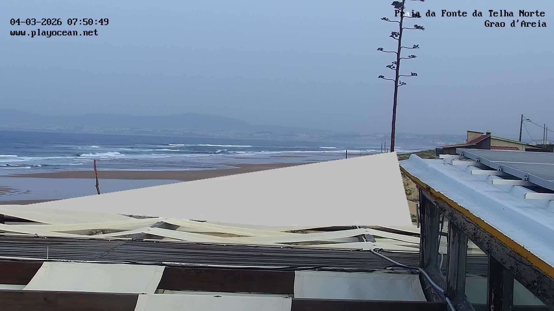 Praia da Fonte da Telha Beach, Costa de Caparica Live Cam - Almada, Setubal, Lisbon, Portugal