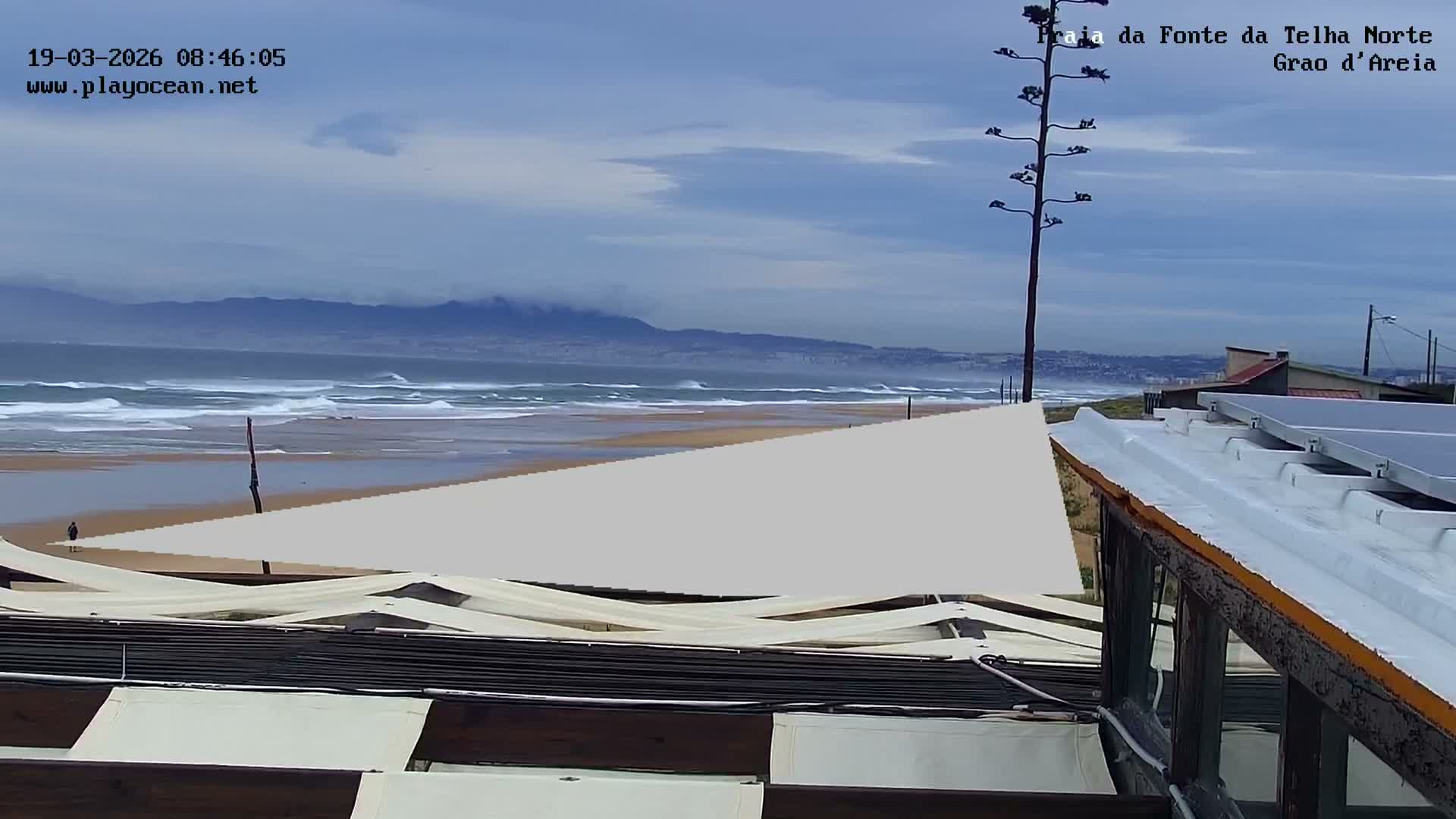 Praia da Fonte da Telha Beach, Costa de Caparica Live Cam - Almada, Setubal, Lisbon, Portugal