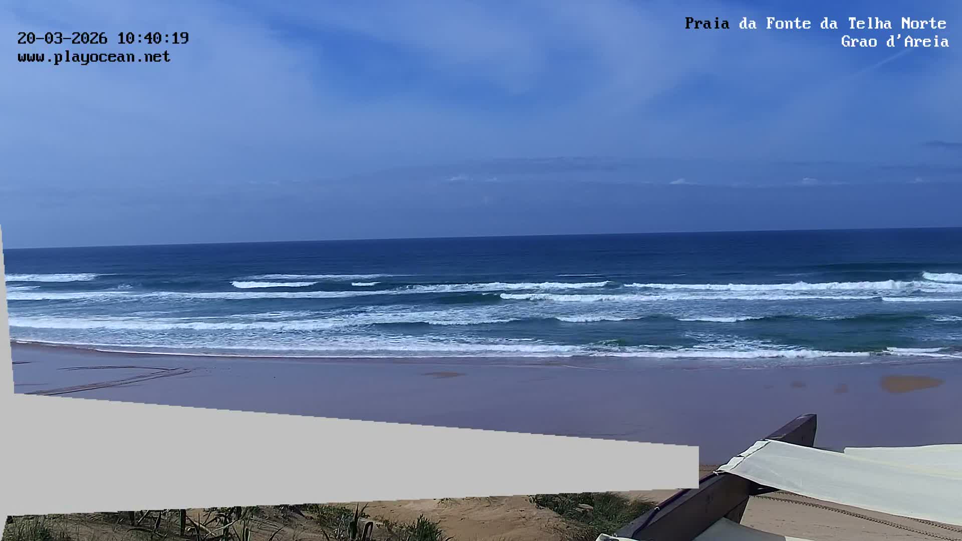 Praia da Fonte da Telha Beach, Costa de Caparica Live Cam - Almada, Setubal, Lisbon, Portugal