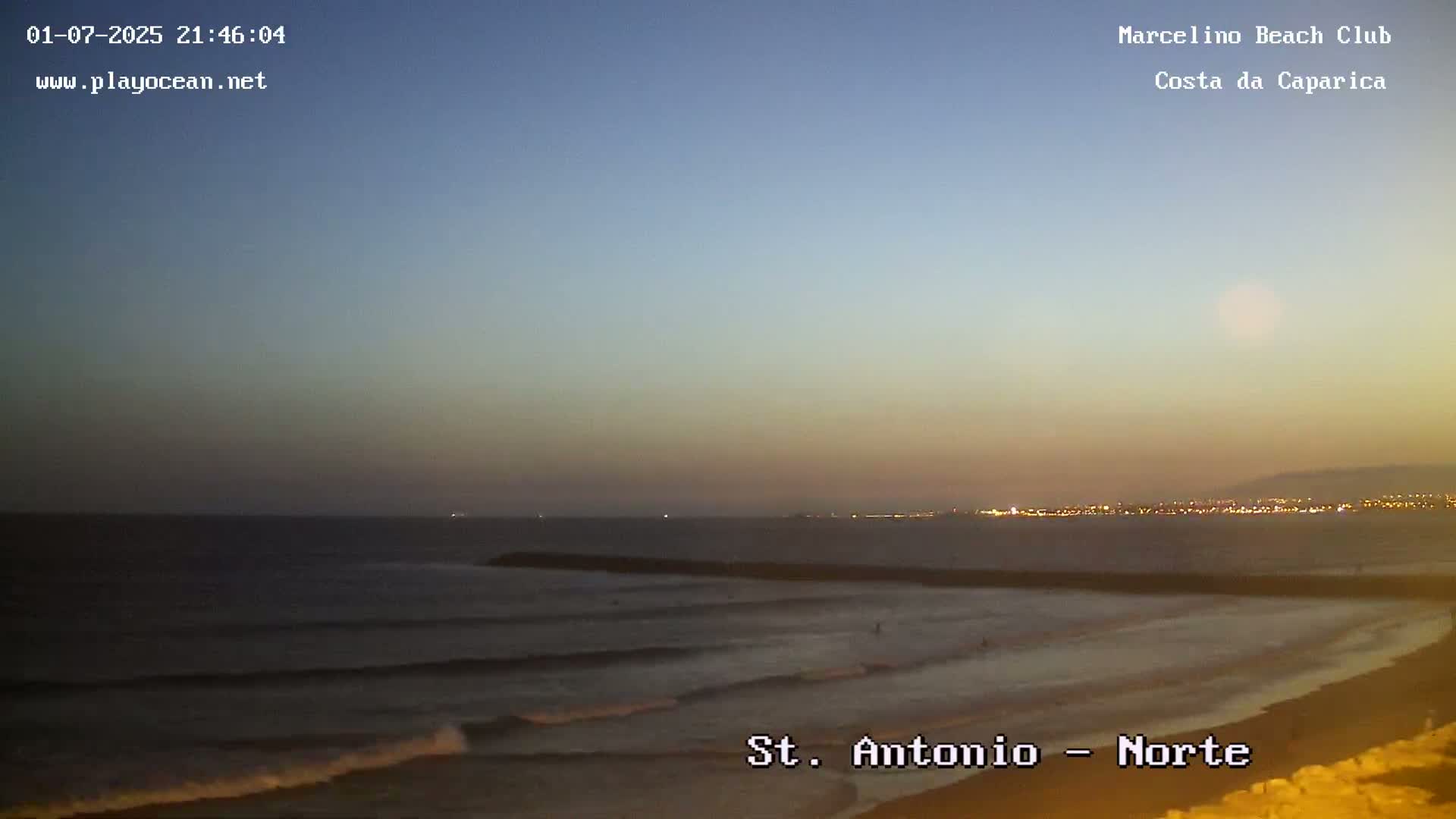 Praia de Santo Antonio Beach , Costa da Caparica Live Cam - Almada, Setubal, Lisbon,  Portugal