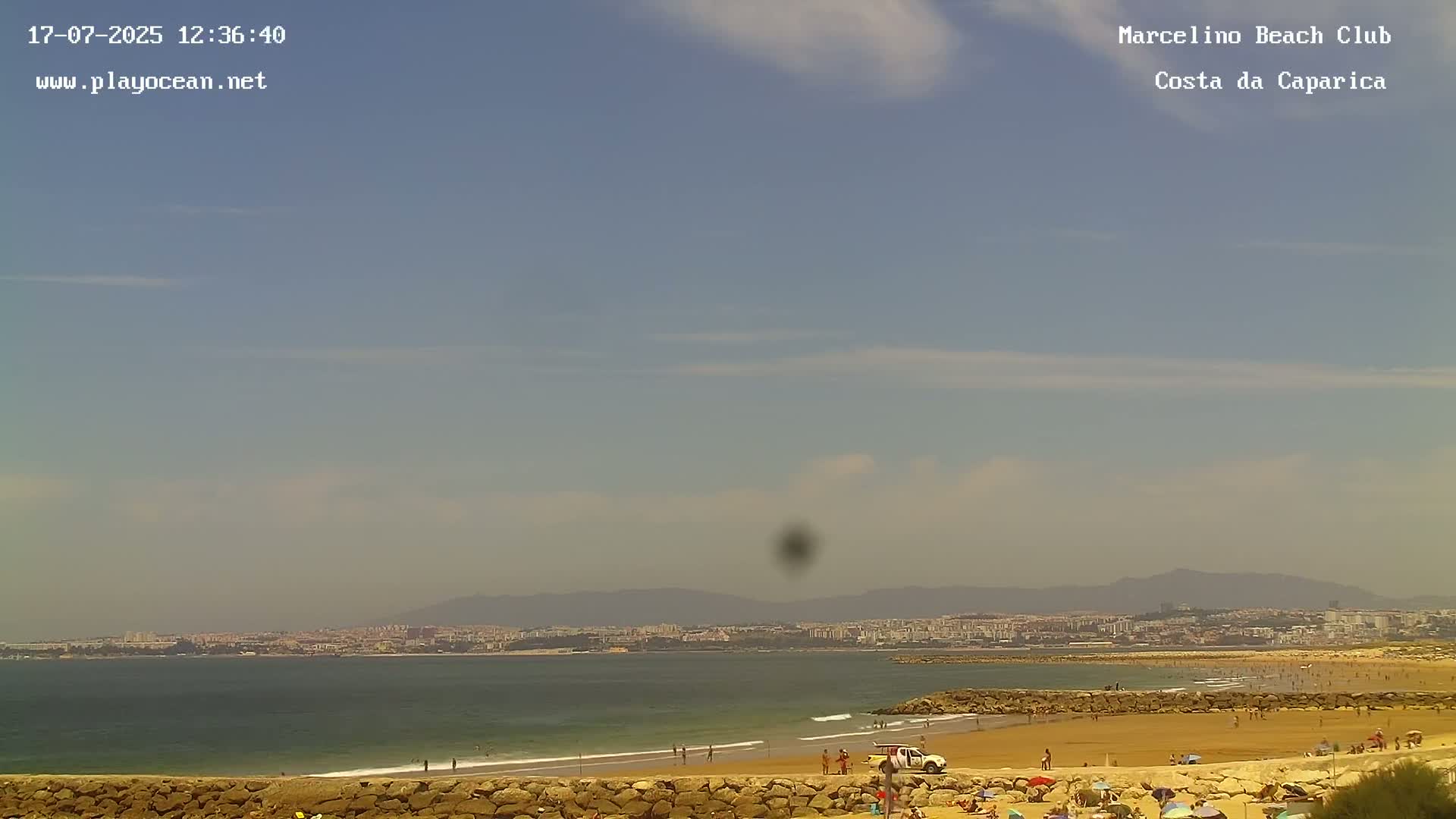 Praia de Santo Antonio Beach , Costa da Caparica Live Cam - Almada, Setubal, Lisbon,  Portugal