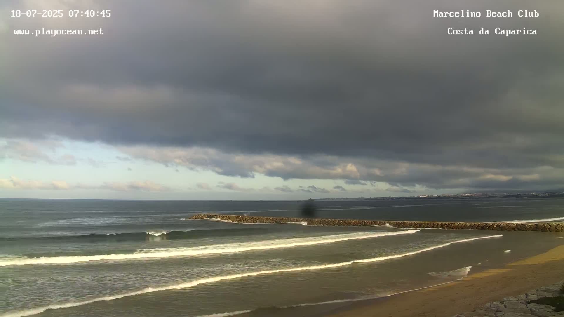 Praia de Santo Antonio Beach , Costa da Caparica Live Cam - Almada, Setubal, Lisbon,  Portugal