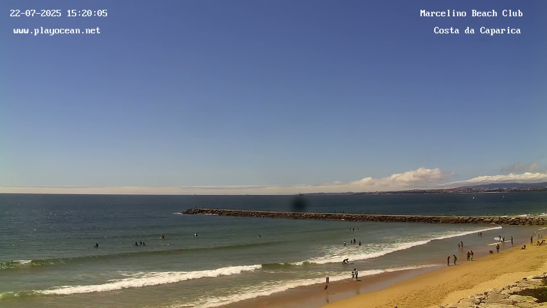 Praia de Santo Antonio Beach , Costa da Caparica Live Cam - Almada, Setubal, Lisbon,  Portugal