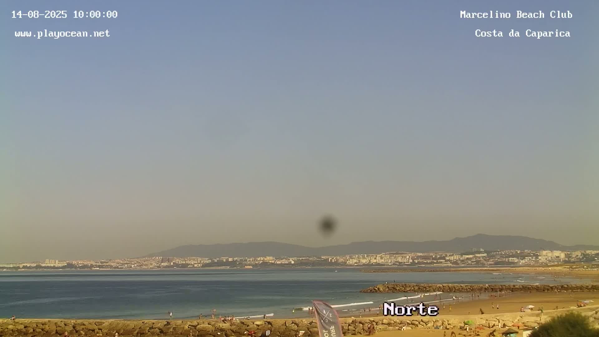 Praia de Santo Antonio Beach , Costa da Caparica Live Cam - Almada, Setubal, Lisbon,  Portugal