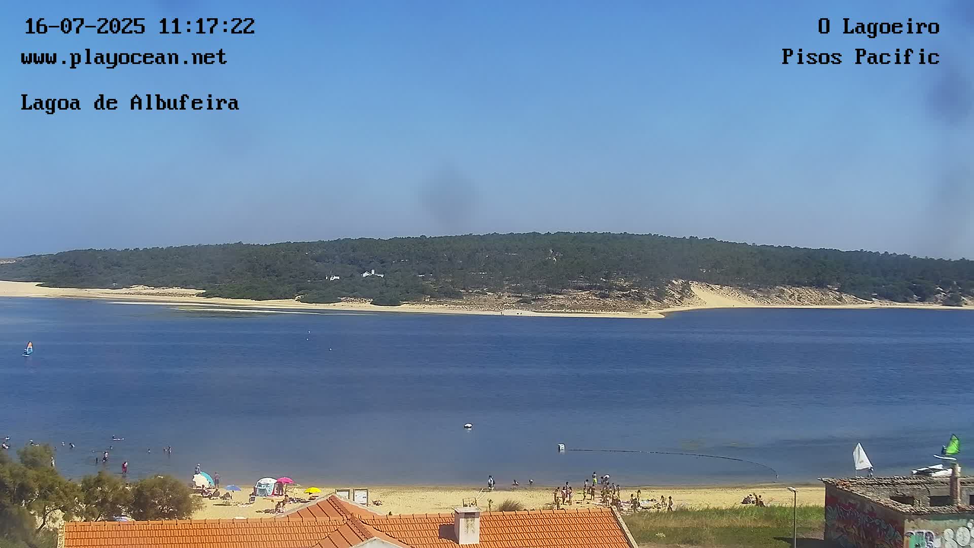 Lagoa de Albufeira Lake Wind Surf Live Cam - Sesimbra, Setubal, Lisbon, Portugal