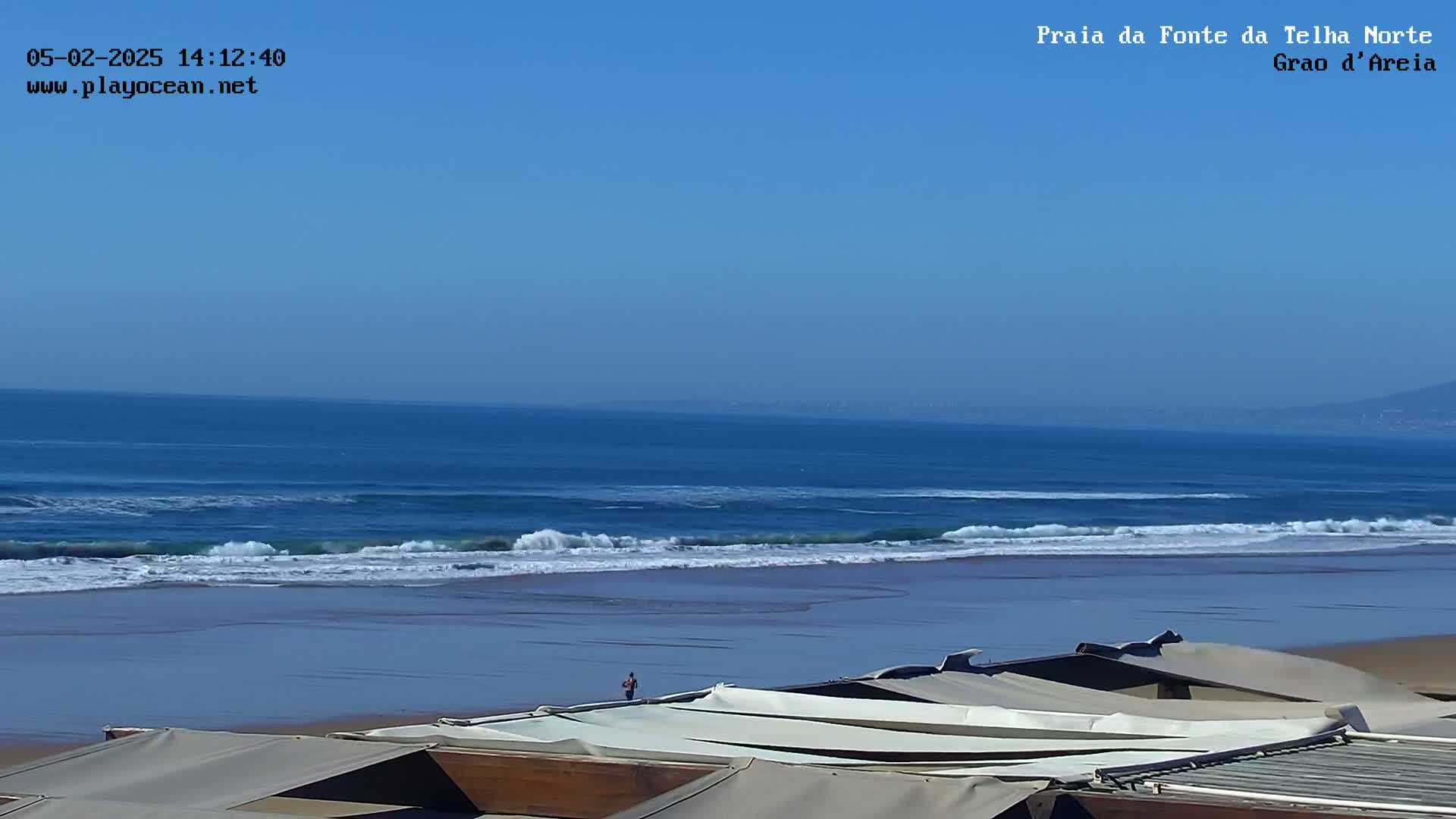 Praia da Fonte da Telha Beach, Costa de Caparica Surf  Live Cam - Almada, Setubal, Portugal