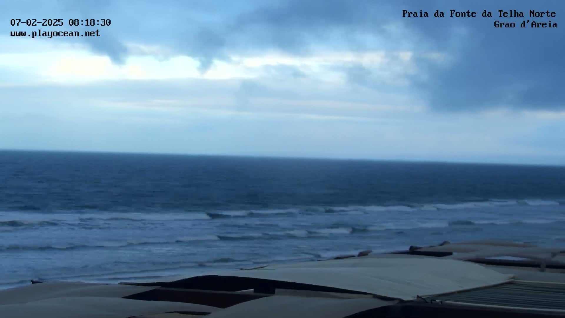 Praia da Fonte da Telha Beach, Costa de Caparica Surf  Live Cam - Almada, Setubal, Portugal