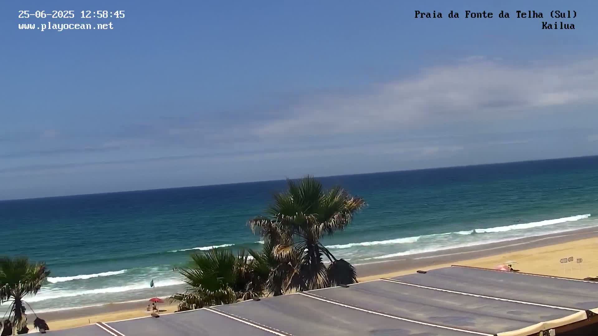 Praia da Fonte da Telha Beach, Costa de Caparica Surf  Live Cam - Almada, Setubal, Lisbon, Portugal
