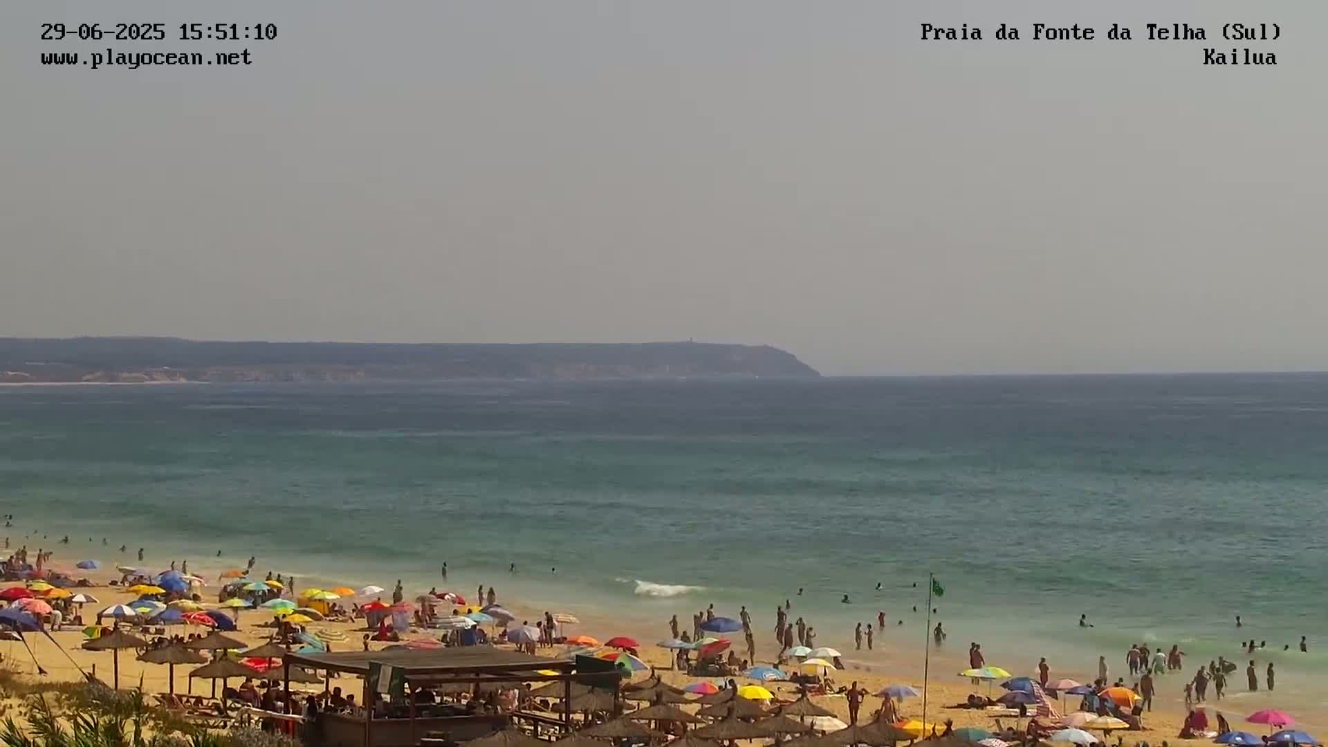 Praia da Fonte da Telha Beach, Costa de Caparica Surf  Live Cam - Almada, Setubal, Lisbon, Portugal