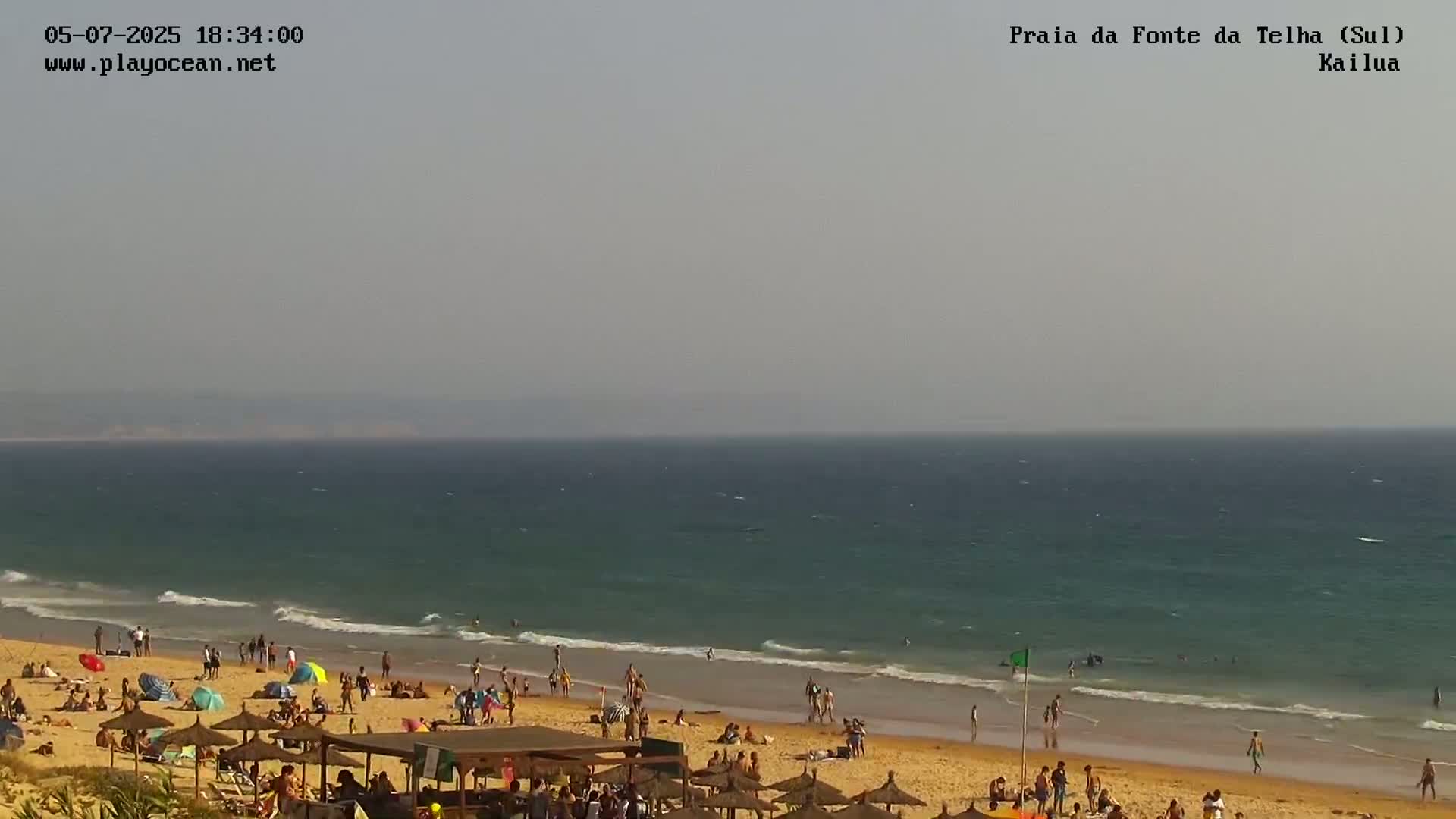 Praia da Fonte da Telha Beach, Costa de Caparica Surf  Live Cam - Almada, Setubal, Lisbon, Portugal