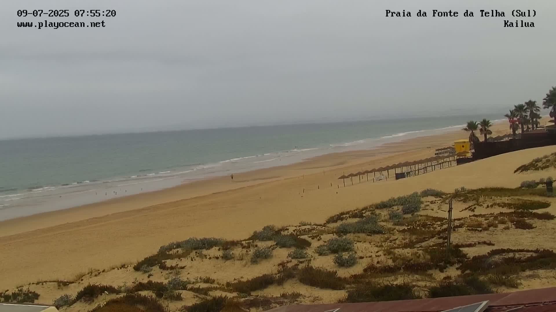 Praia da Fonte da Telha Beach, Costa de Caparica Surf  Live Cam - Almada, Setubal, Lisbon, Portugal