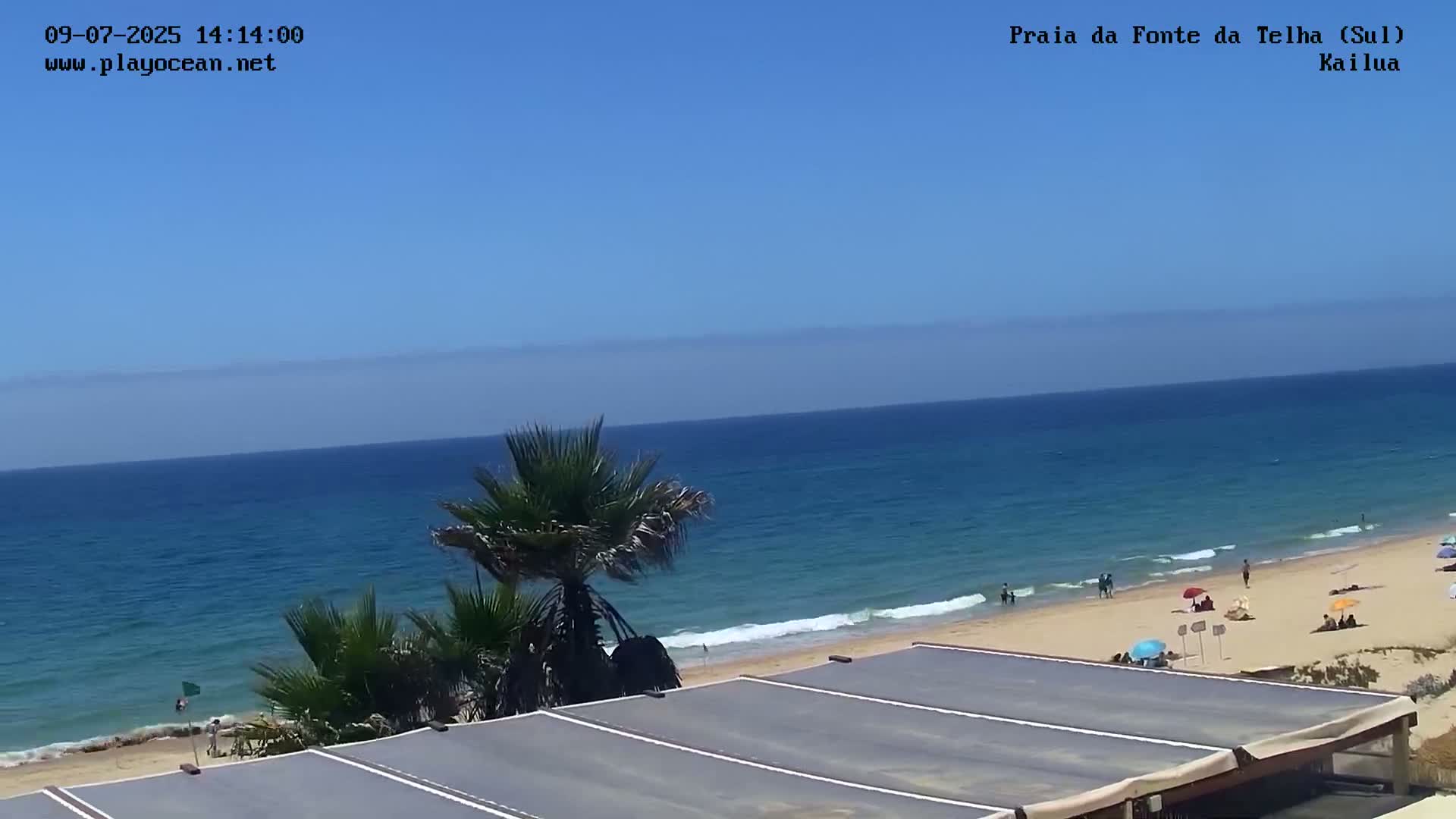 Praia da Fonte da Telha Beach, Costa de Caparica Surf  Live Cam - Almada, Setubal, Lisbon, Portugal