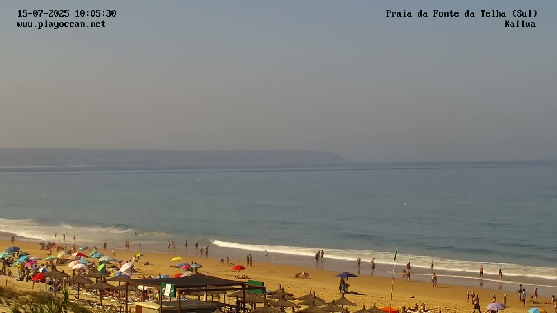 Praia da Fonte da Telha Beach, Costa de Caparica Surf  Live Cam - Almada, Setubal, Lisbon, Portugal