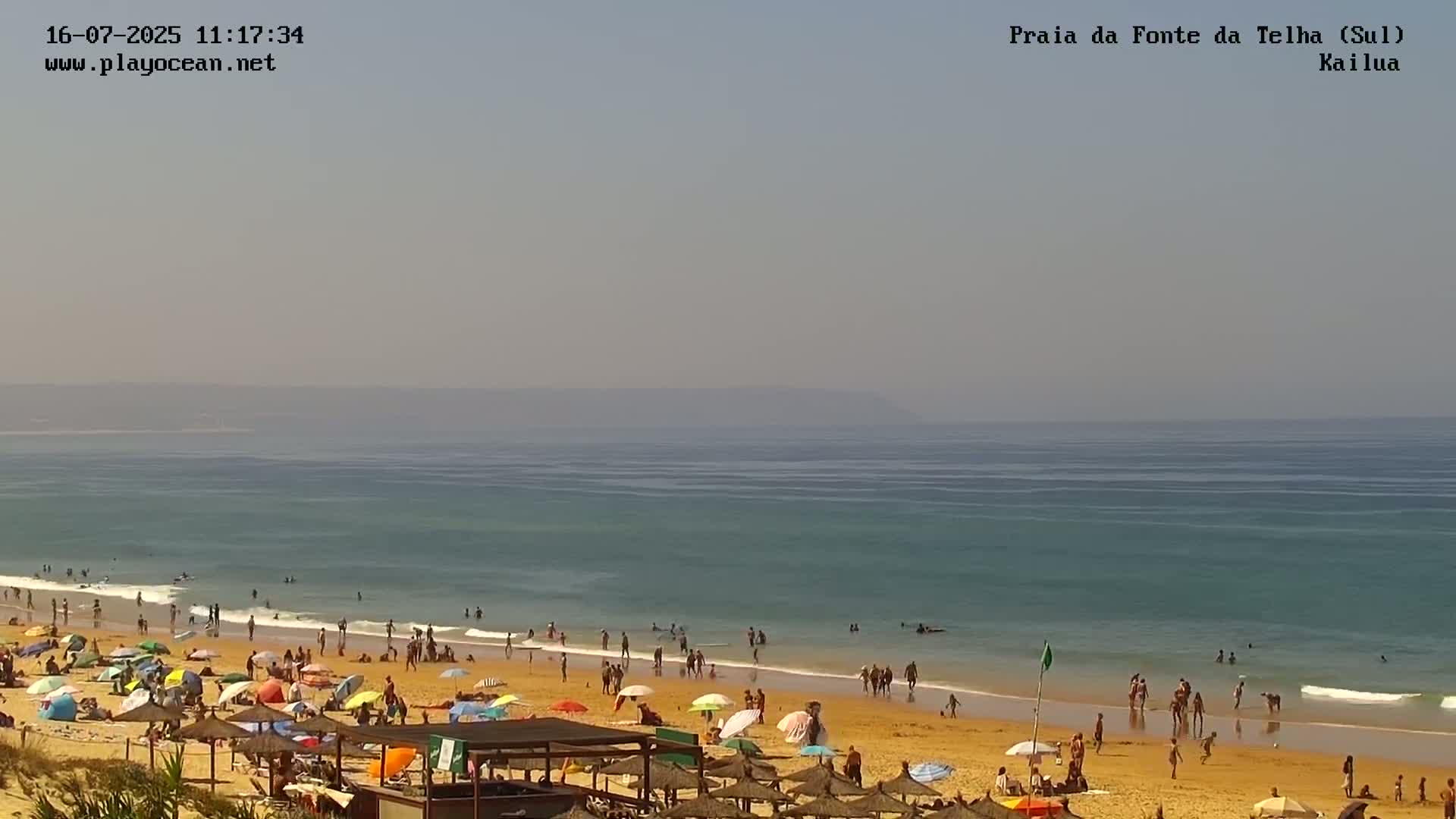 Praia da Fonte da Telha Beach, Costa de Caparica Surf  Live Cam - Almada, Setubal, Lisbon, Portugal