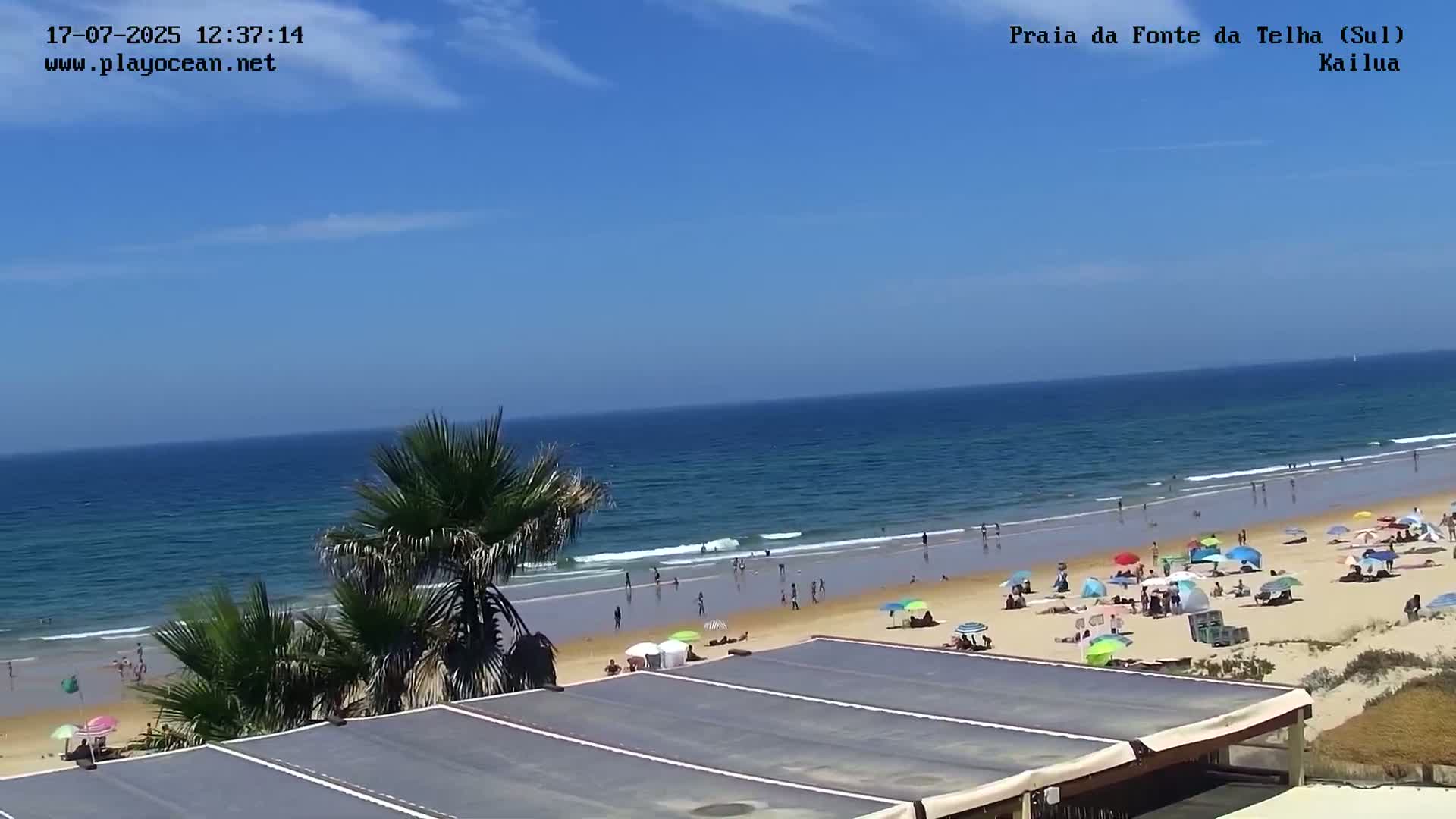 Praia da Fonte da Telha Beach, Costa de Caparica Surf  Live Cam - Almada, Setubal, Lisbon, Portugal
