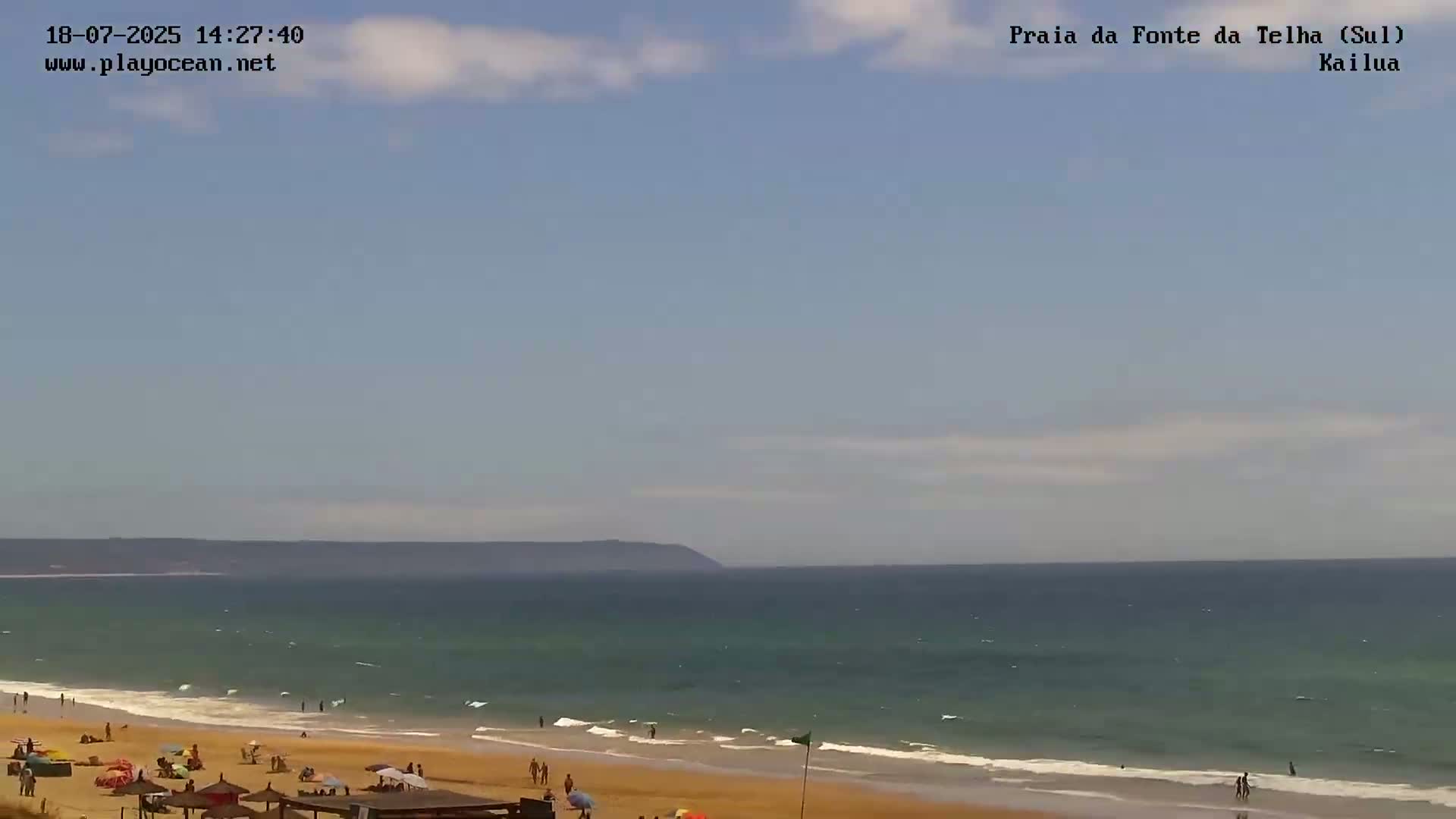 Praia da Fonte da Telha Beach, Costa de Caparica Surf  Live Cam - Almada, Setubal, Lisbon, Portugal