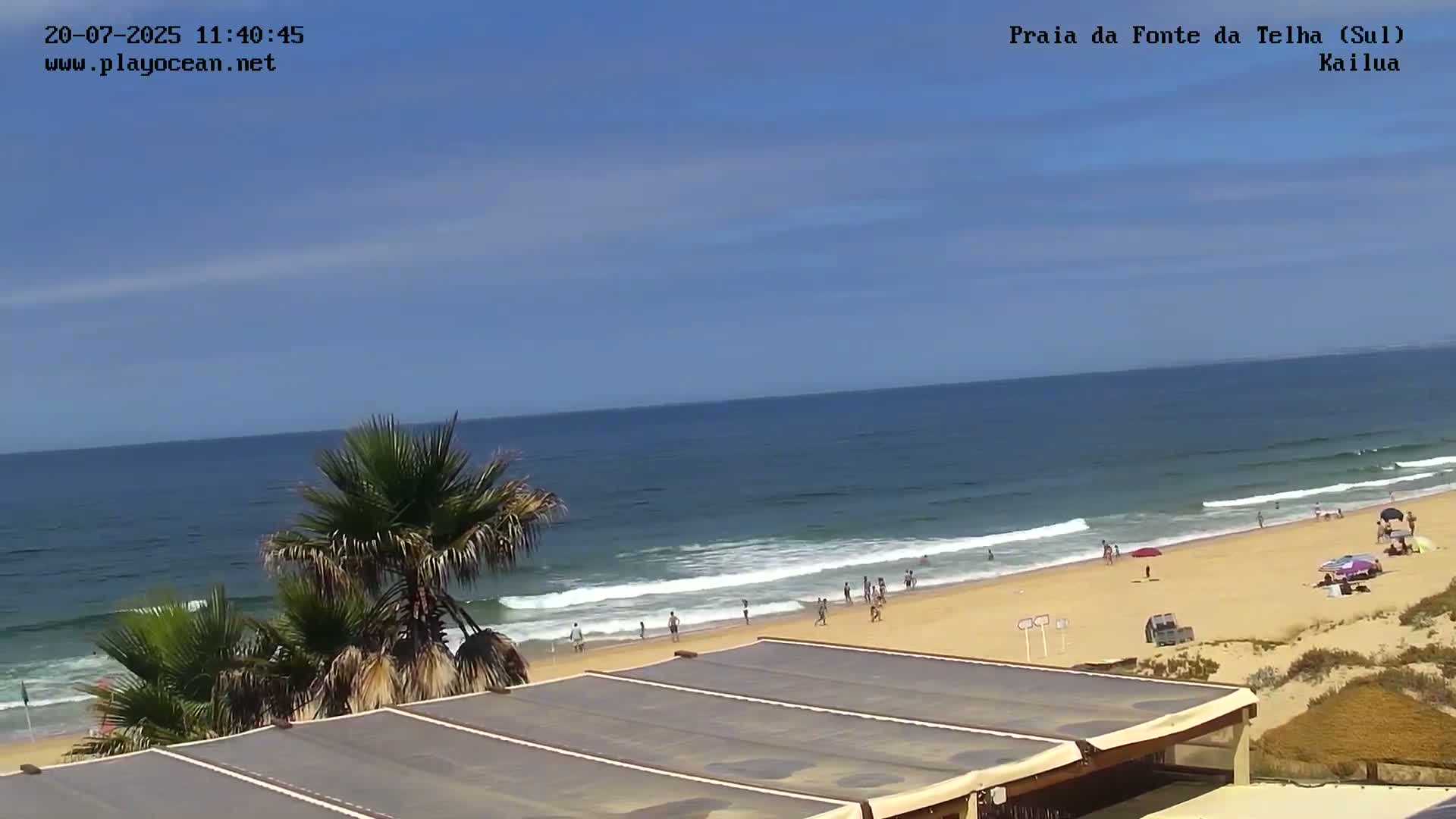 Praia da Fonte da Telha Beach, Costa de Caparica Surf  Live Cam - Almada, Setubal, Lisbon, Portugal