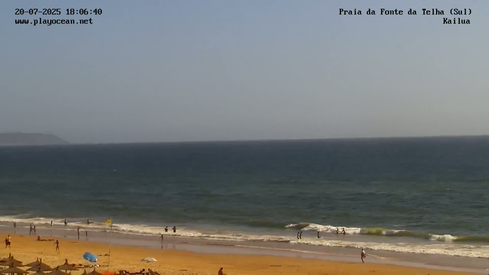 Praia da Fonte da Telha Beach, Costa de Caparica Surf  Live Cam - Almada, Setubal, Lisbon, Portugal