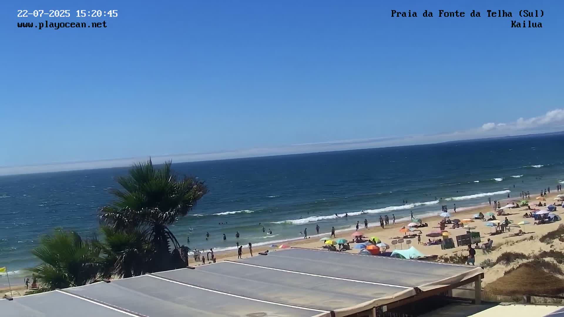 Praia da Fonte da Telha Beach, Costa de Caparica Surf  Live Cam - Almada, Setubal, Lisbon, Portugal
