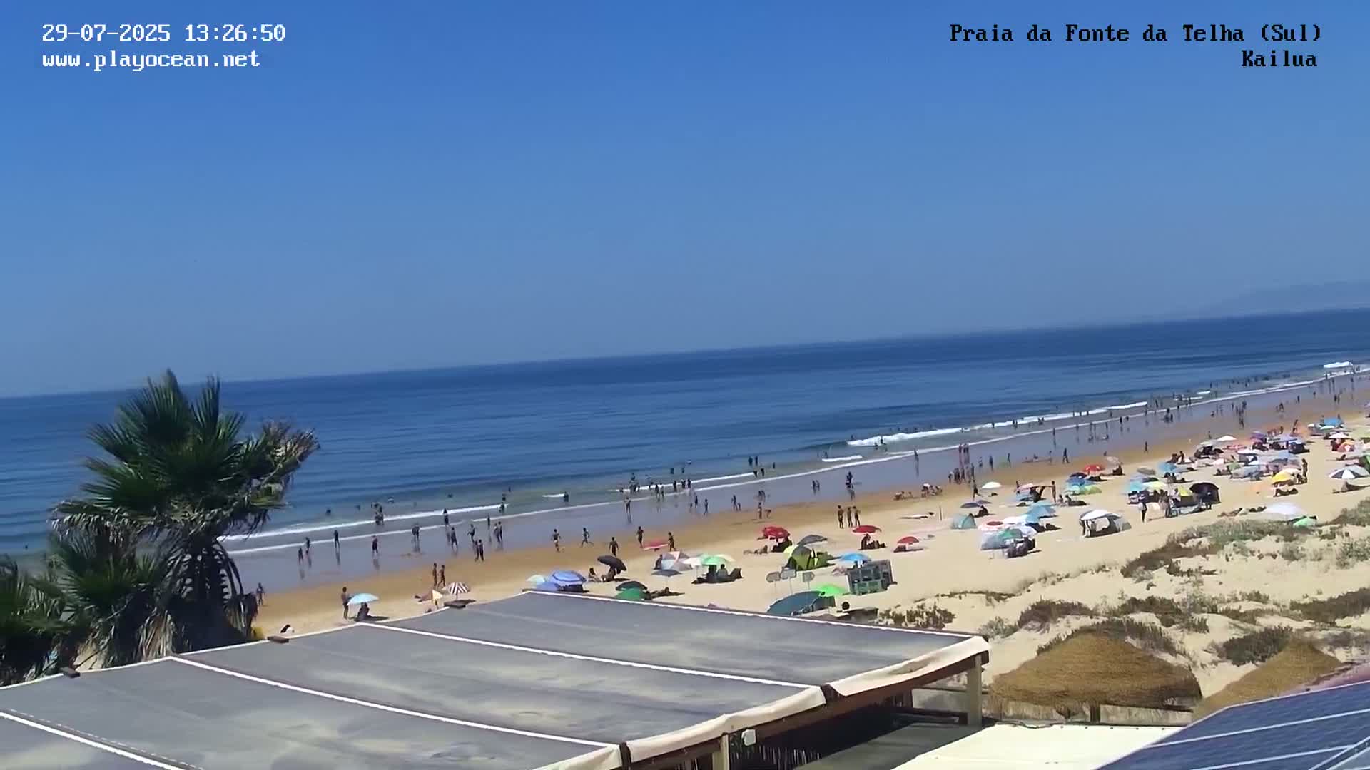 Praia da Fonte da Telha Beach, Costa de Caparica Surf  Live Cam - Almada, Setubal, Lisbon, Portugal