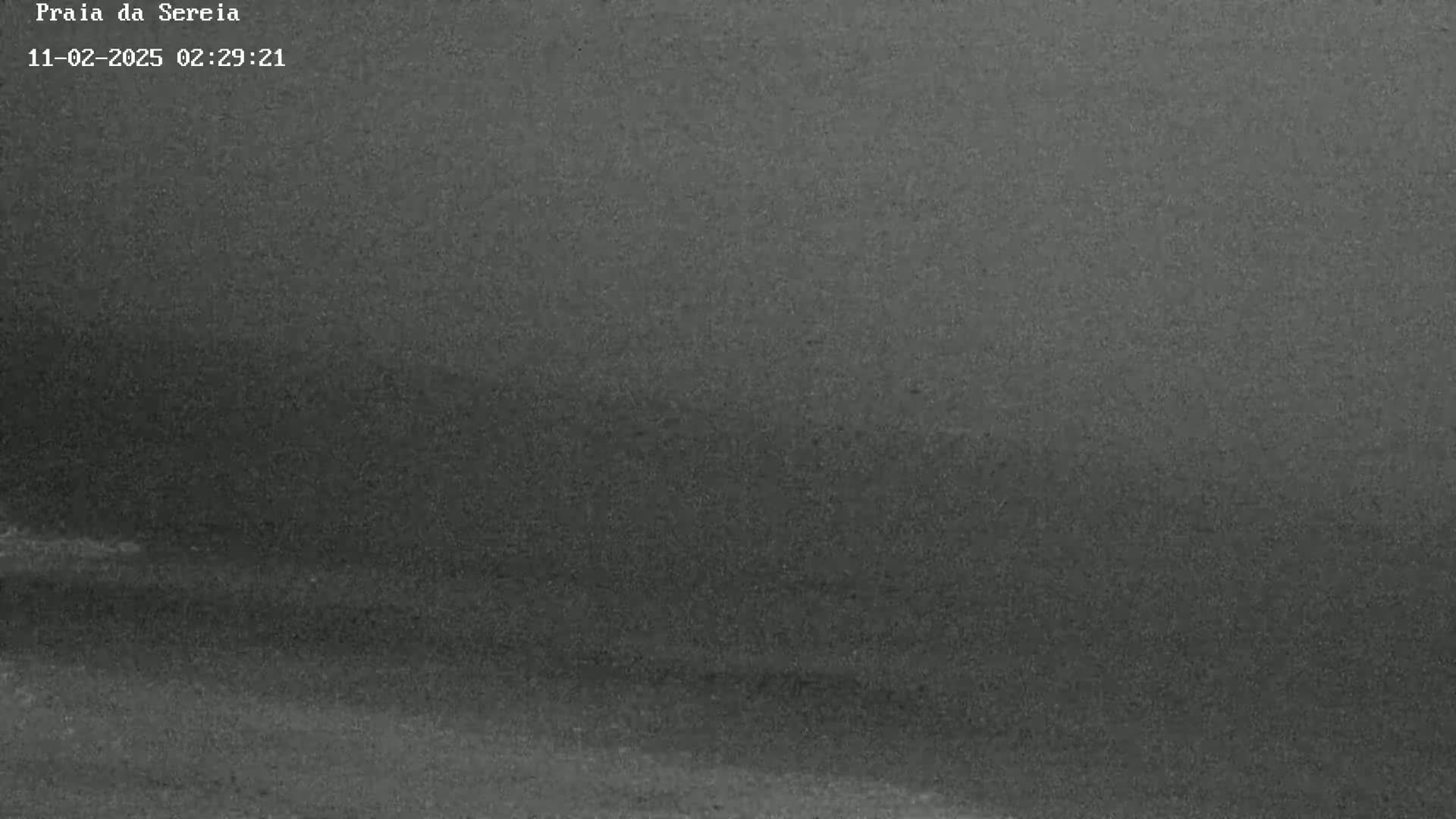A dark, grainy image shows a mostly featureless expanse of dark gray, possibly at night or in low-light conditions.
