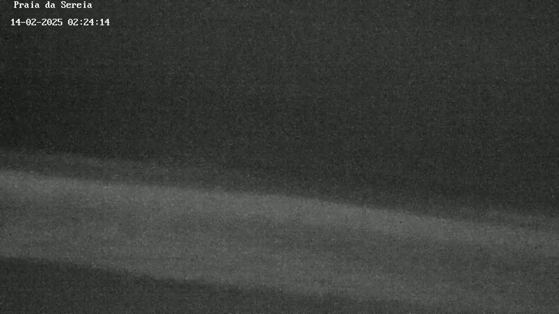 A dark, grainy image shows a mostly flat, dark surface with a slight curve.