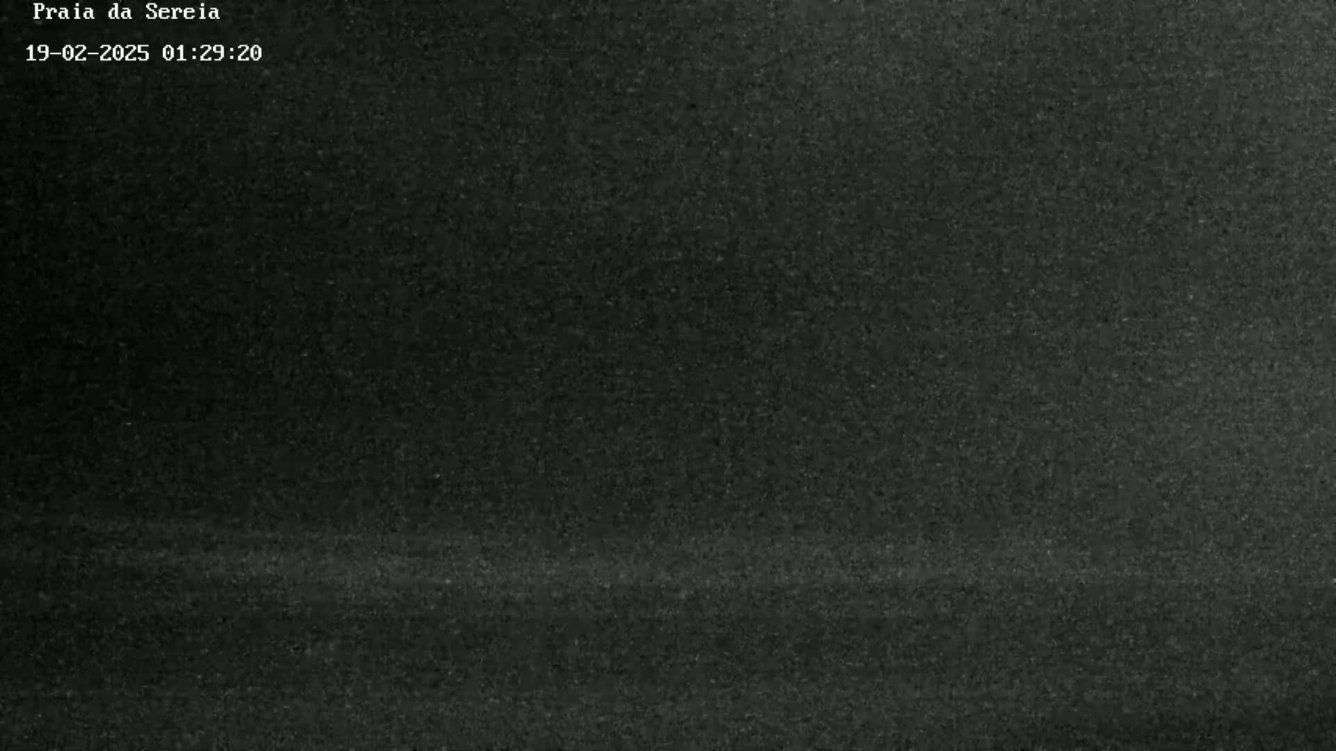 A grainy, dark image shows a mostly featureless, dark expanse under a dark, likely nighttime sky.