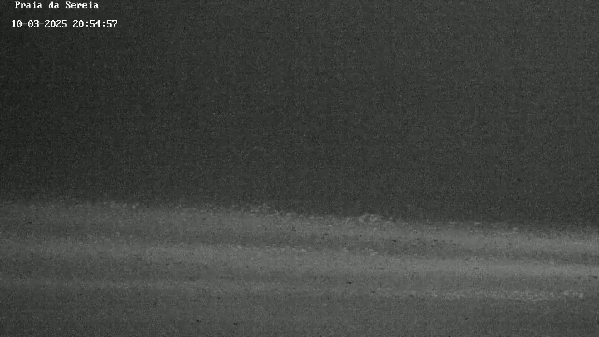 A dark, grainy image shows a mostly flat, dark-colored surface that appears to be outdoors at night.