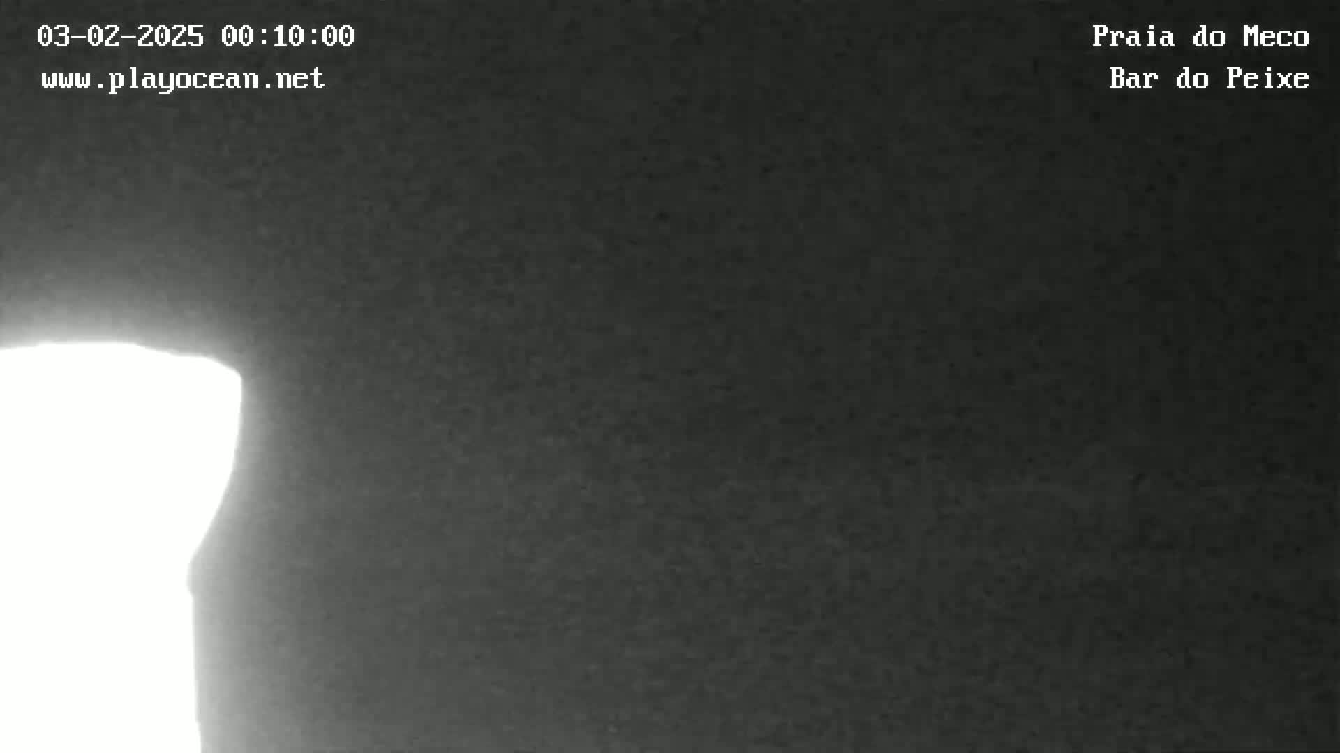 A bright, blurry light source is visible on the left side of a dark, grainy image.
