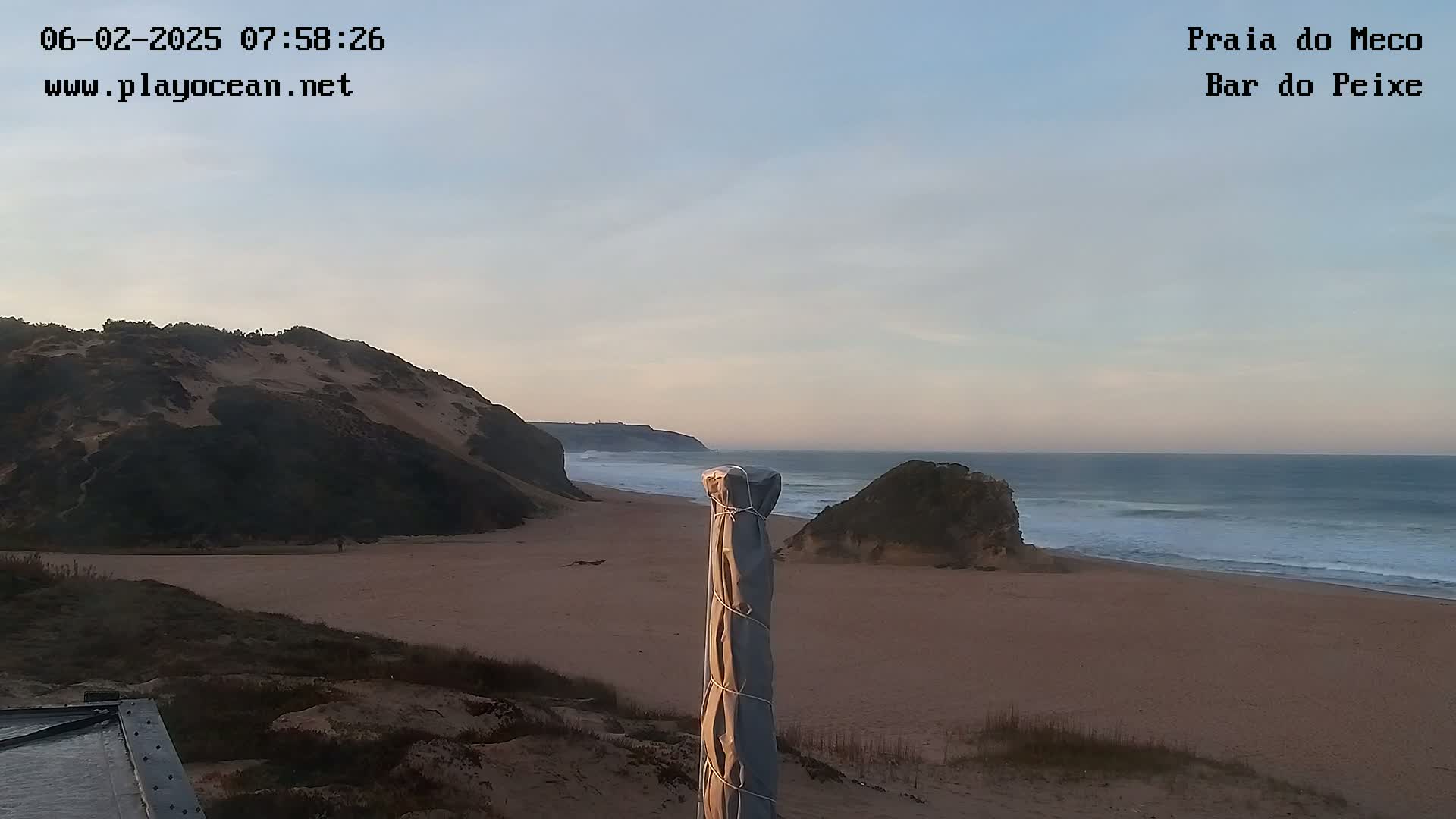Praia do Meco Beach , Moinho de Baixo Live Cam  - Sesimbra,  Setubal, Portugal