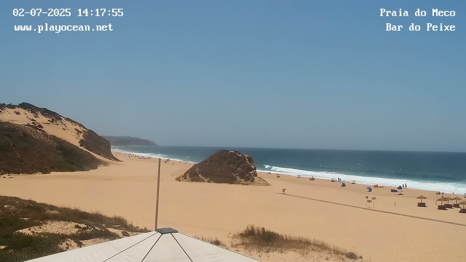 Praia do Meco Beach , Moinho de Baixo Live Cam  - Sesimbra,  Setubal, Lisbon, Portugal