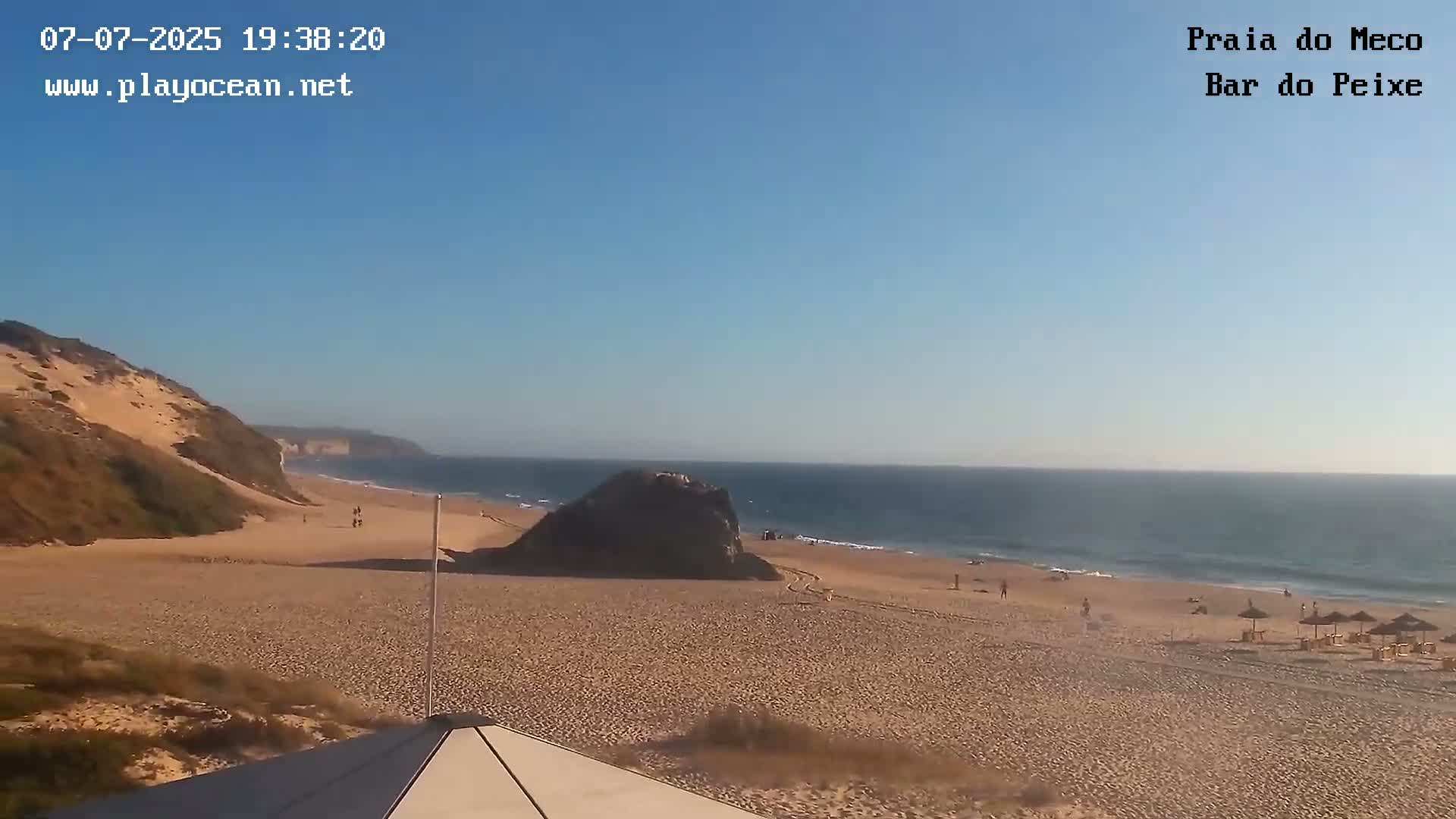 Praia do Meco Beach , Moinho de Baixo Live Cam  - Sesimbra,  Setubal, Lisbon, Portugal