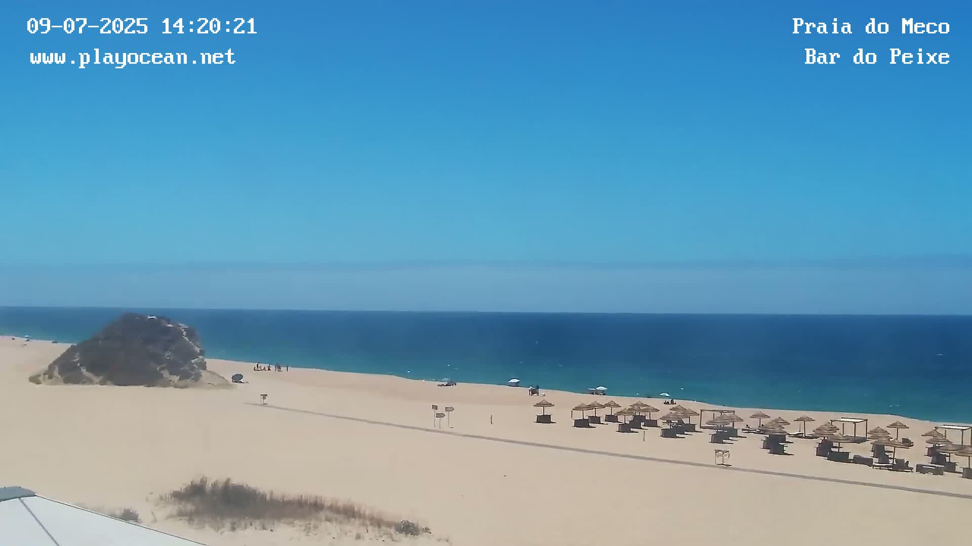 Praia do Meco Beach , Moinho de Baixo Live Cam  - Sesimbra,  Setubal, Lisbon, Portugal