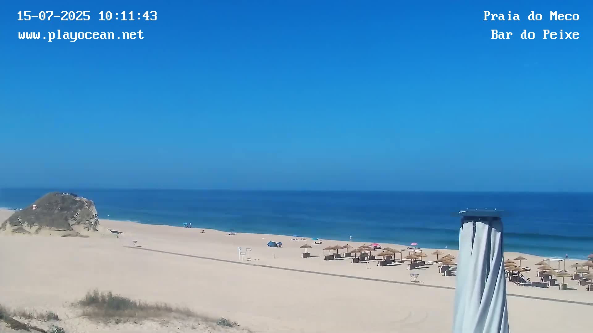 Praia do Meco Beach , Moinho de Baixo Live Cam  - Sesimbra,  Setubal, Lisbon, Portugal